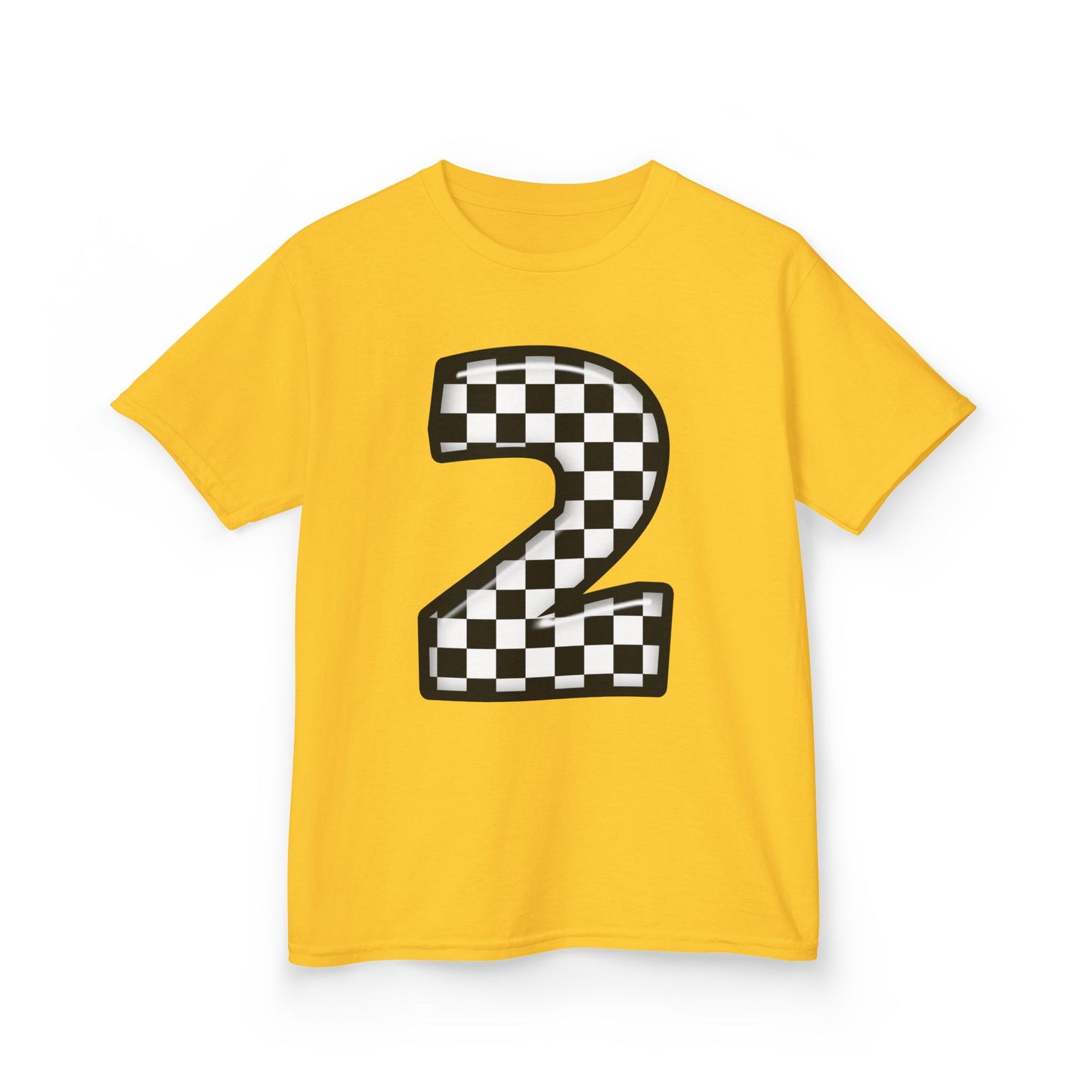 Mini-Checkered Number 2 Tee - Perfect for Birthdays and Celebrations