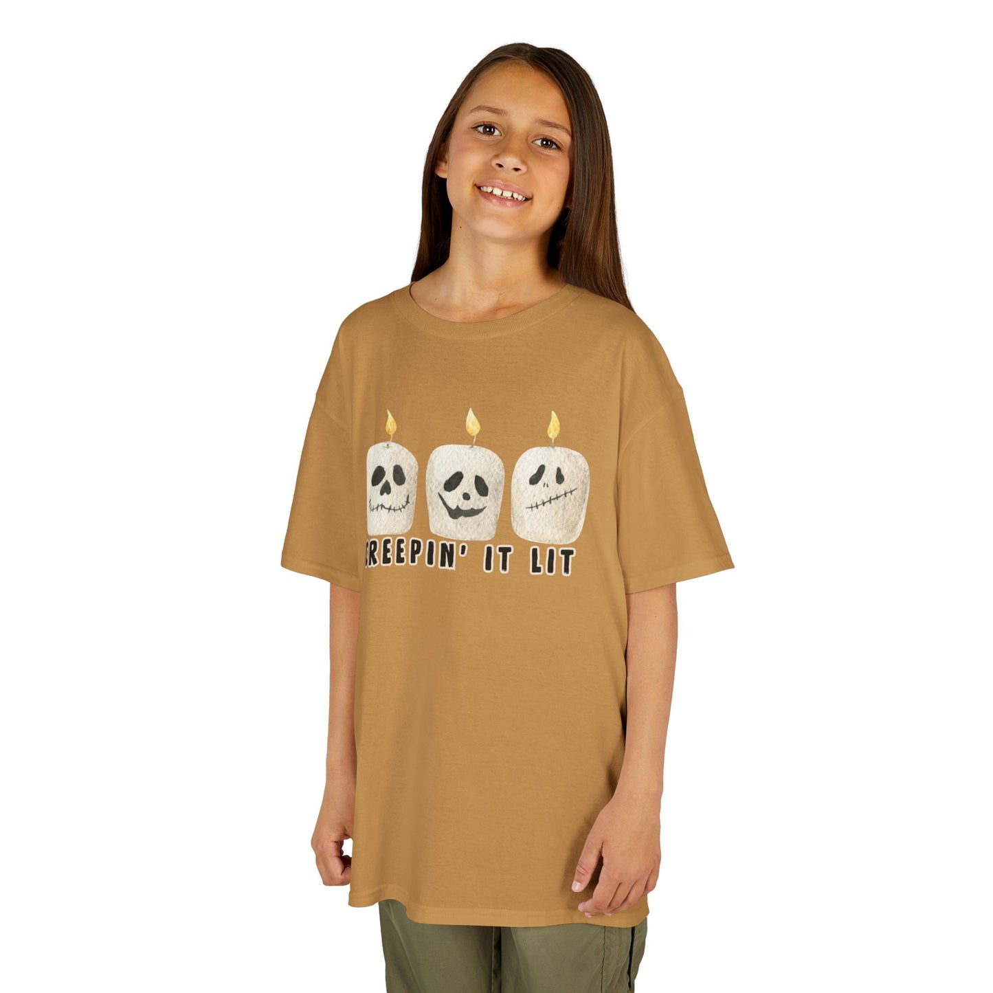 Creepin' It Lit Kids Tee, Halloween Shirt for Kids