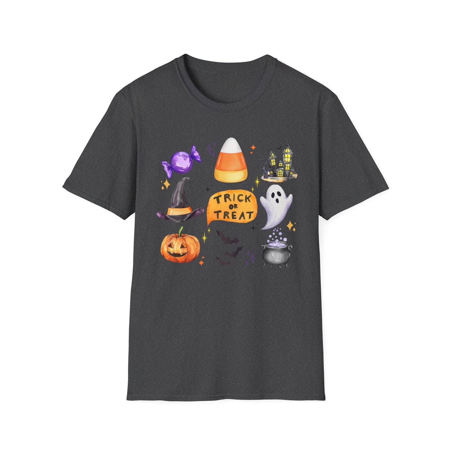 Halloween- Trick or Treat Themed T-Shirt- Unisex Softstlye