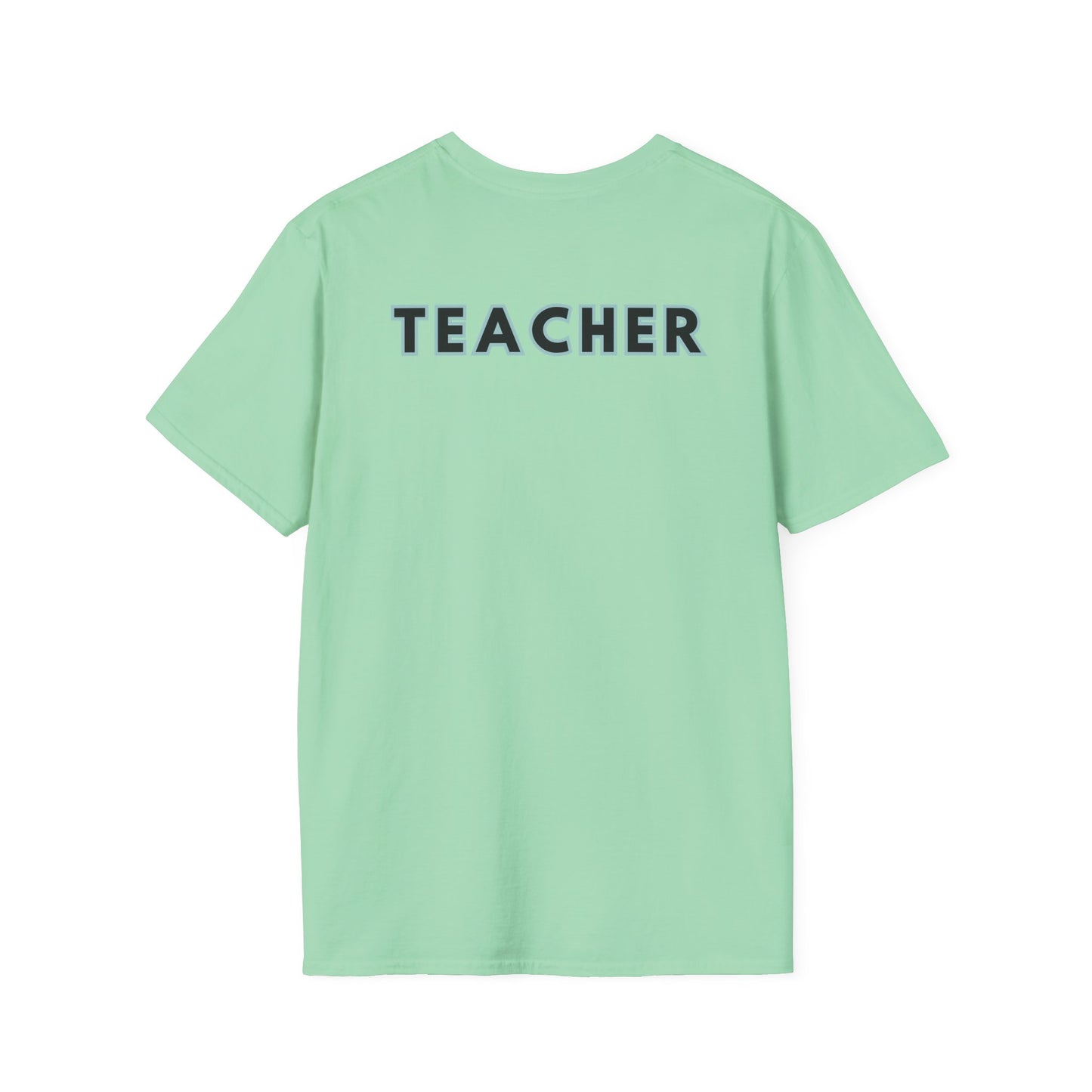 Little Leaders Teacher w/ Backpack Design Unisex Softstyle T-Shirt