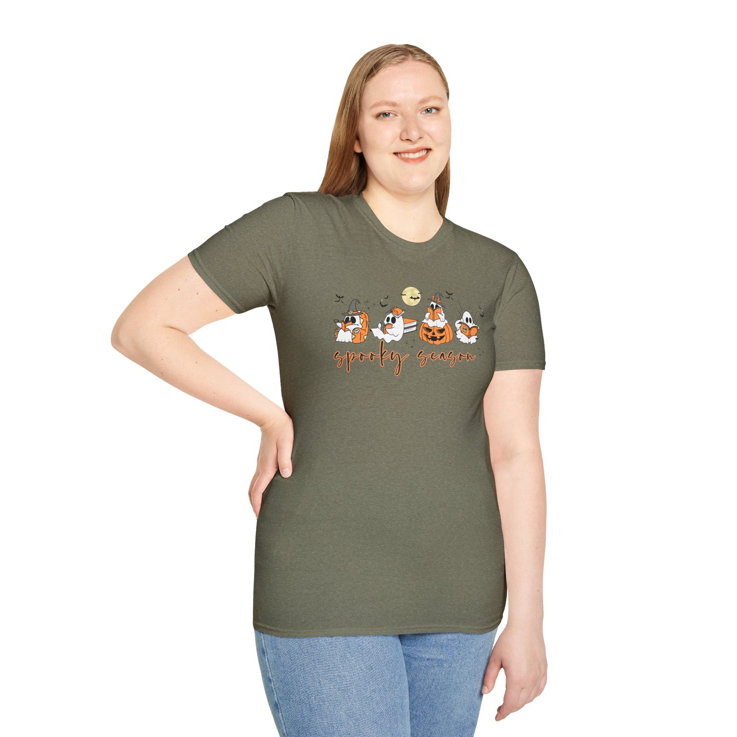 Reading Ghosts- Spooky Season, Unisex Softstyle Tee