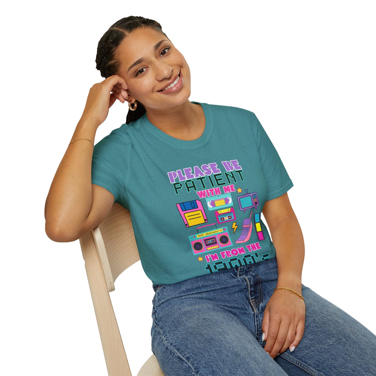 Retro 90's T-Shirt - Please Be Patient, Teacher Vintage- Unisex Graphic Tee