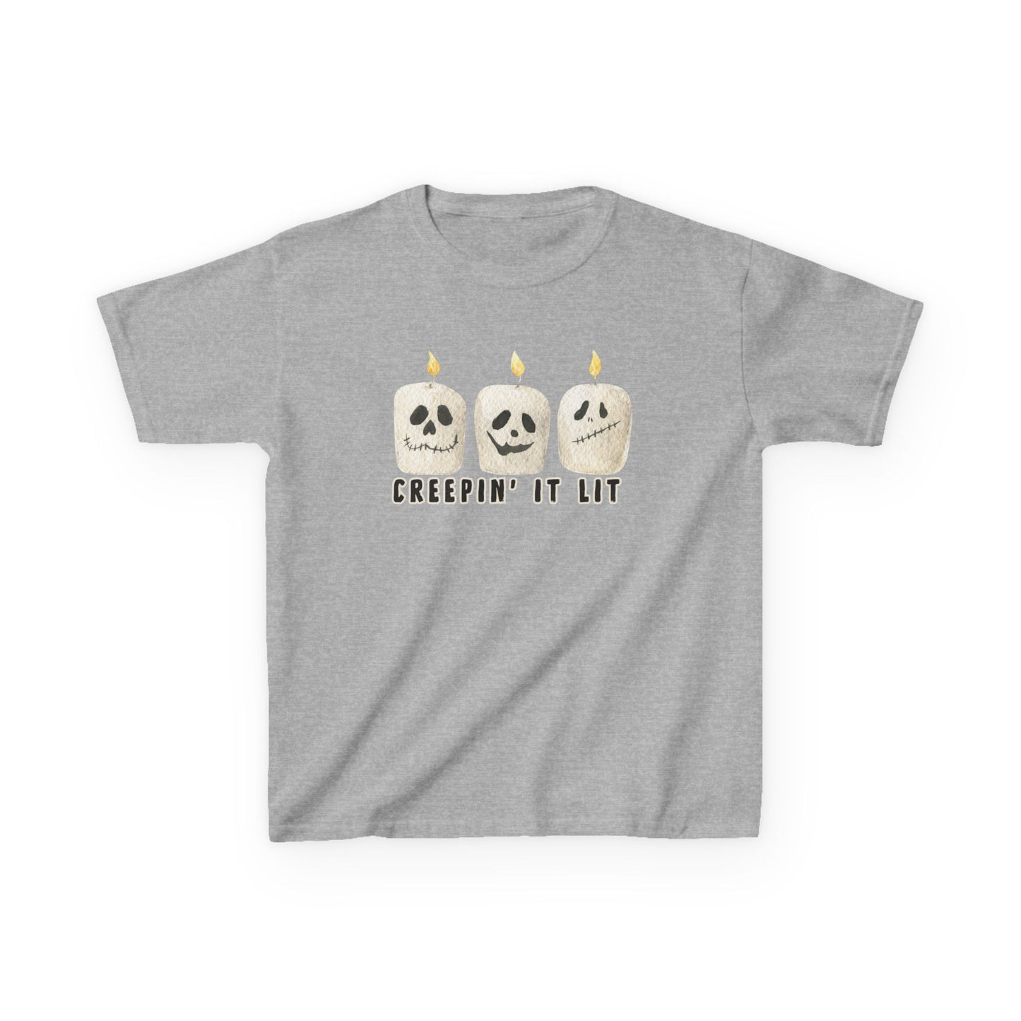 Creepin' It Lit Kids Tee, Halloween Shirt for Kids