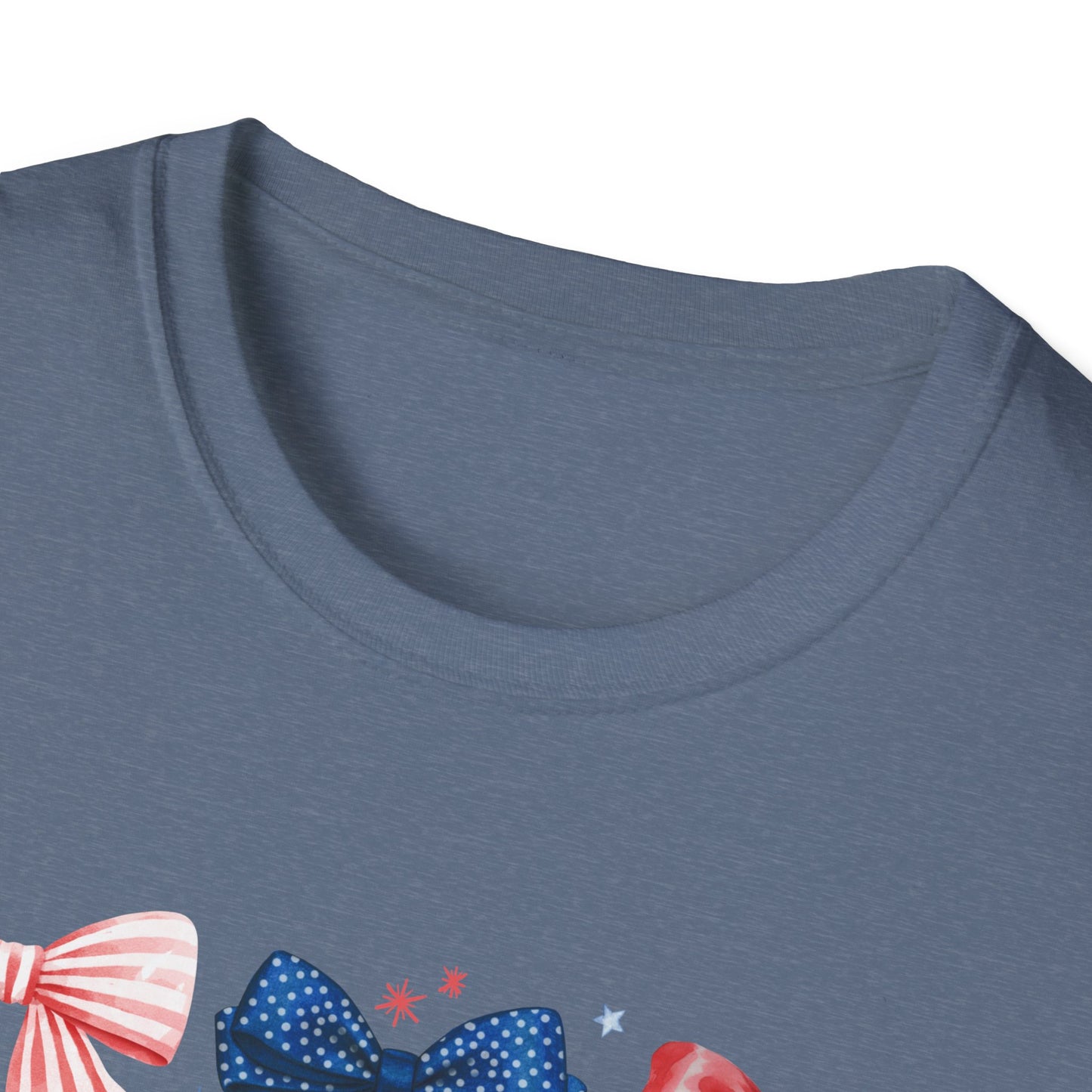 Patriotic Bow Graphic Tee for Celebrations- Holiday