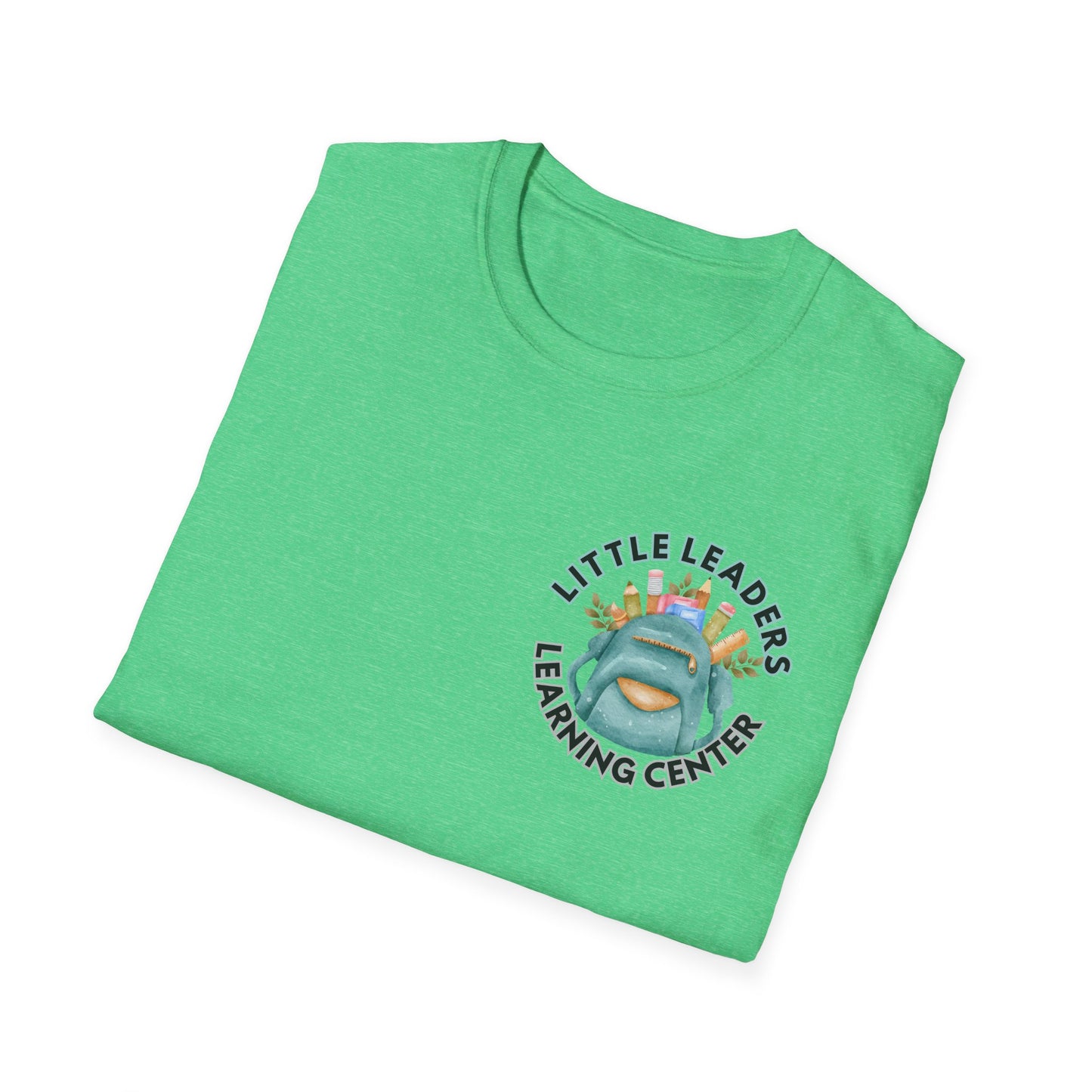 Little Leaders Teacher w/ Backpack Design Unisex Softstyle T-Shirt