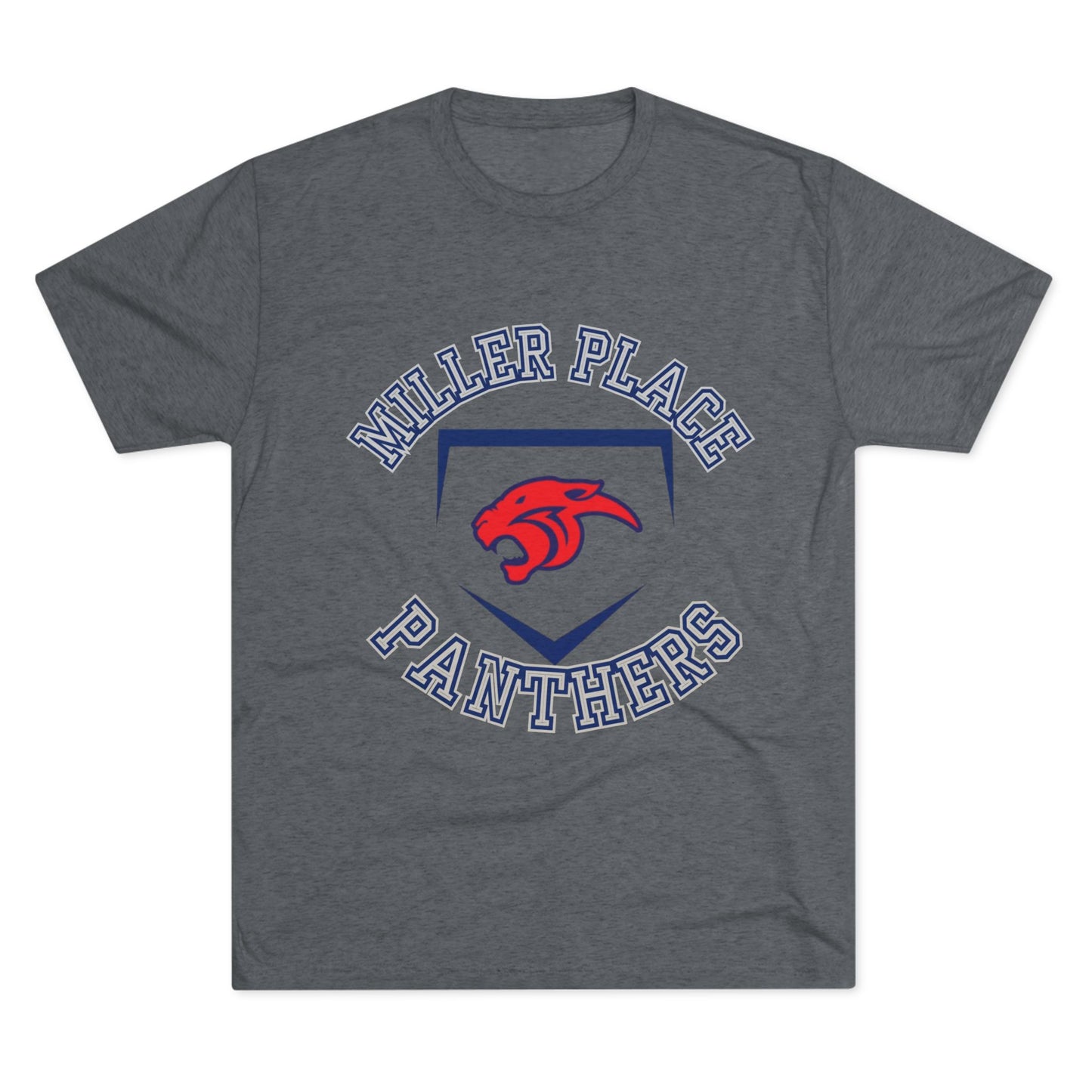 Miller Place Panthers Unisex Crew Tee - Comfortable Tri-Blend Shirt for Sports Fans