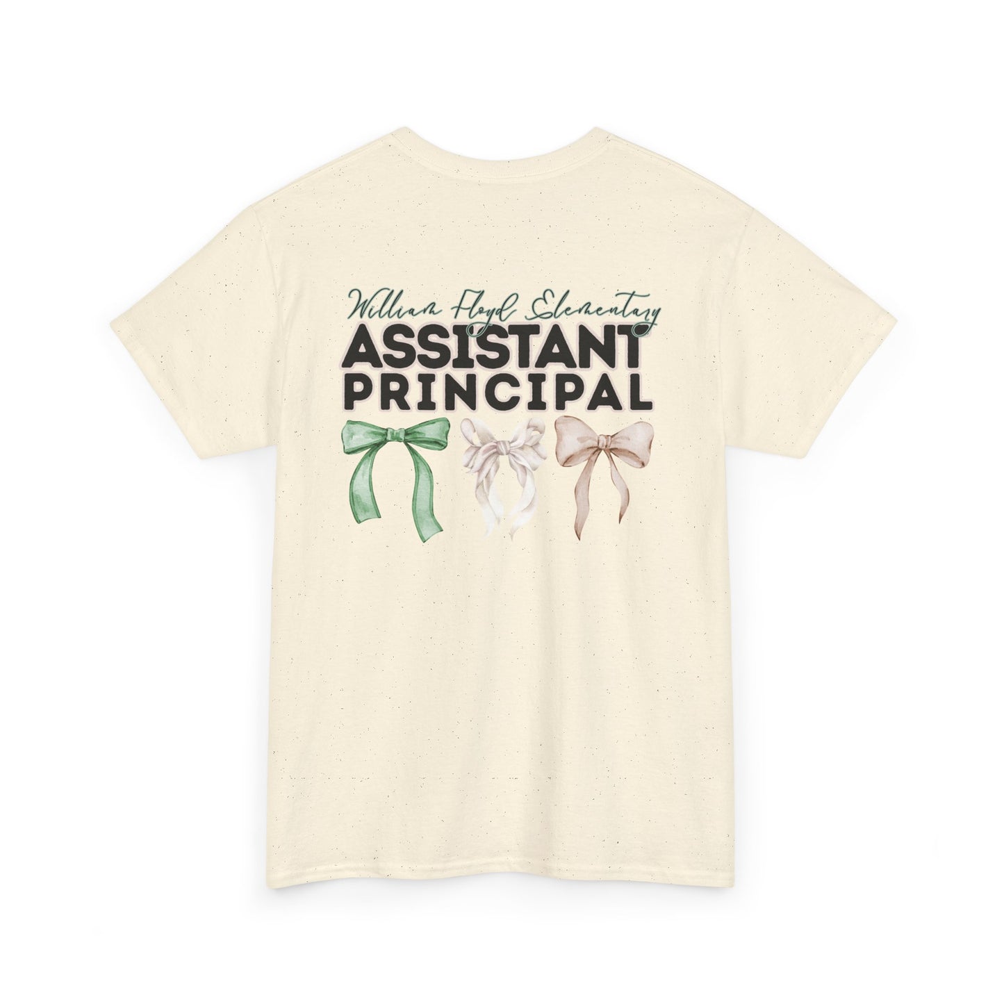WFE Assistant Principal and Bows- Unisex Heavy Cotton Tee with Bow Design