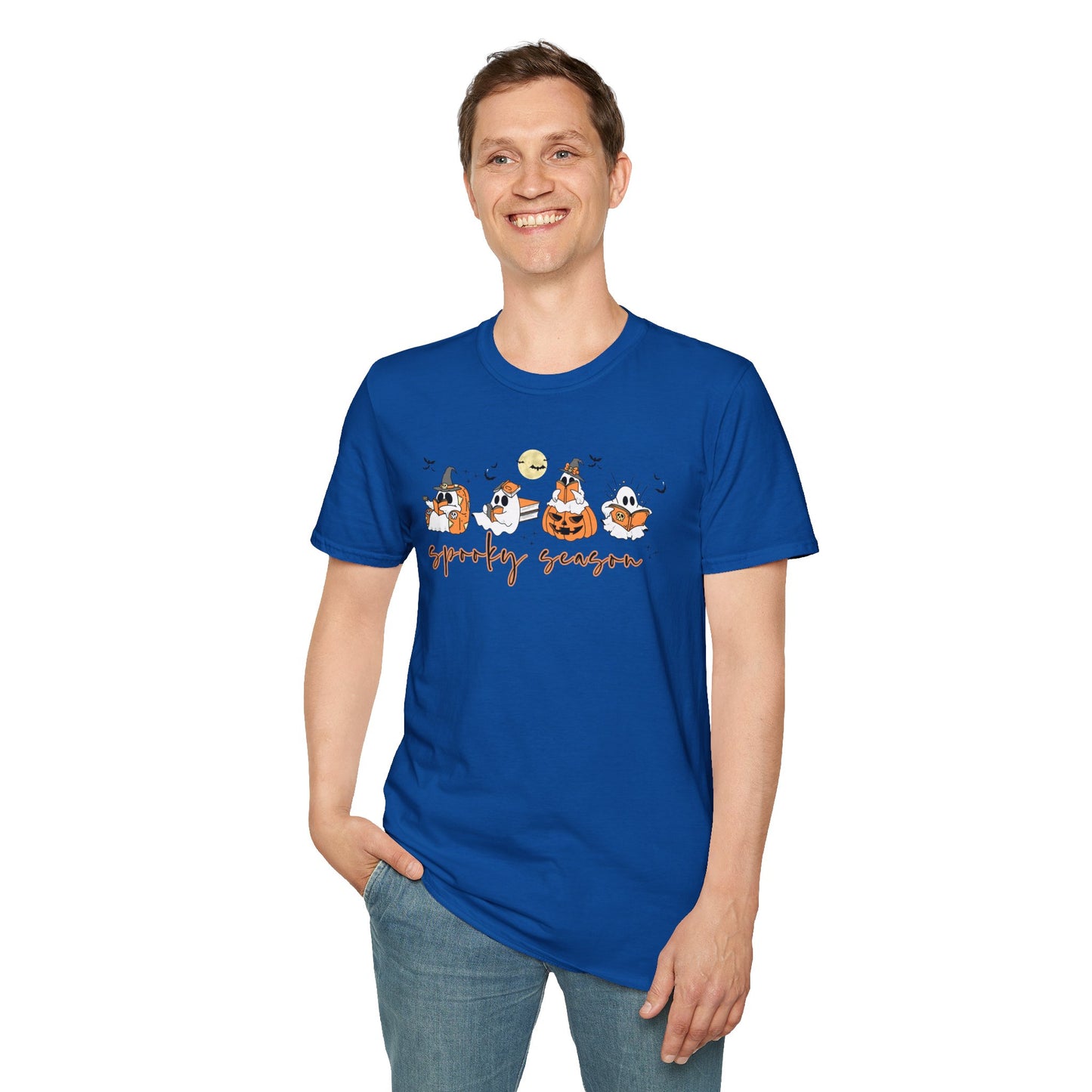 Reading Ghosts- Spooky Season, Unisex Softstyle Tee