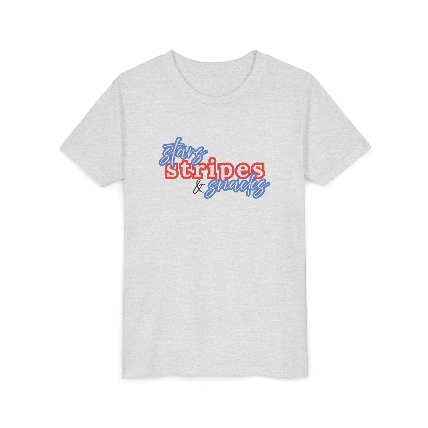Stars, Stripes & Snacks Youth Tee for Kids, USA - Kids Short Sleeve Shirt, Holiday Mini