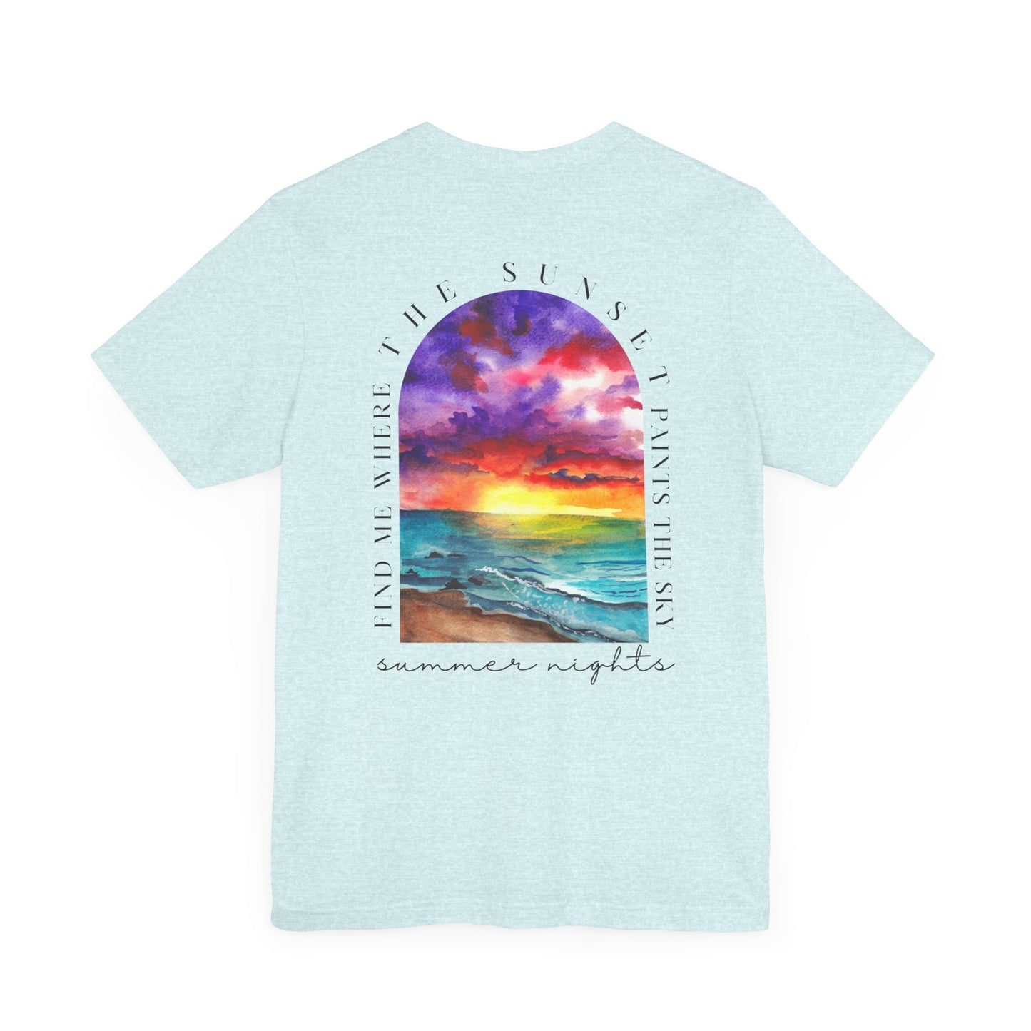 Sunset Lovers Tee, Summer Vibes T-Shirt, Unisex Graphic Tee, Beach Sunset Shirt