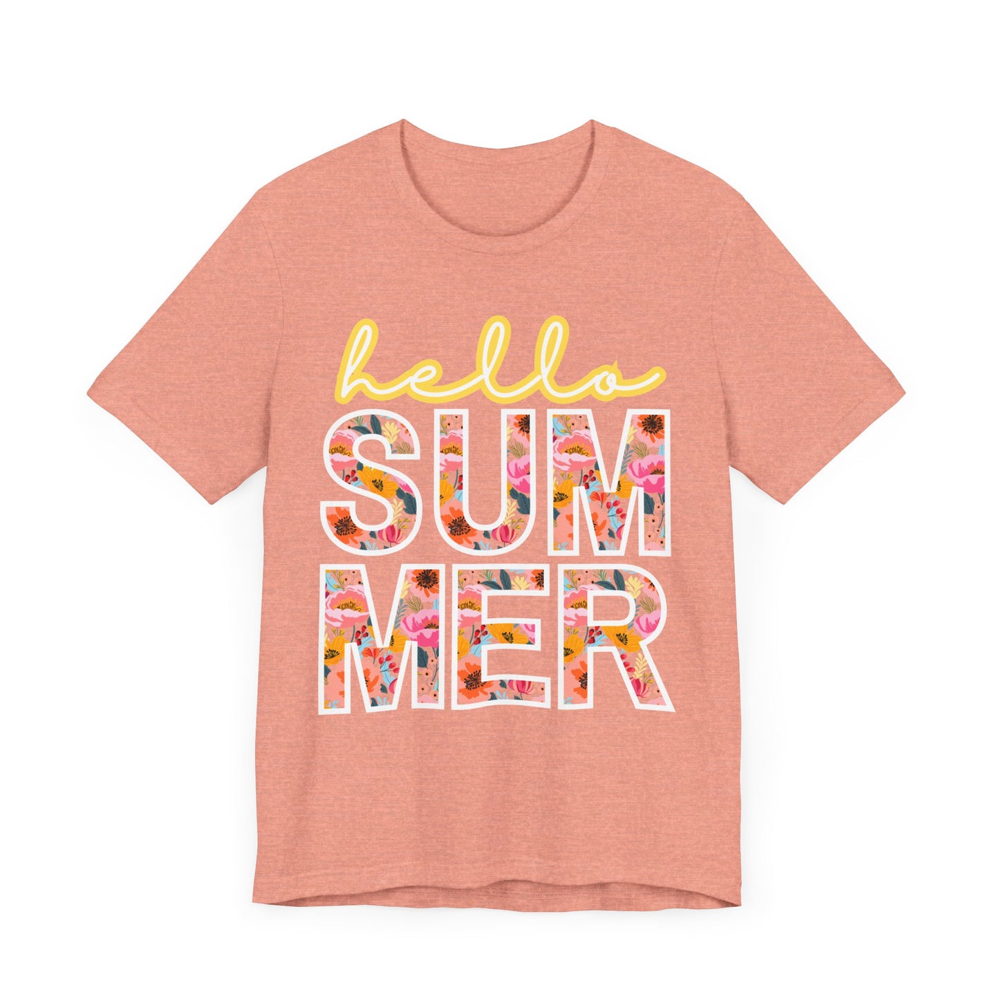 Hello Summer Tee, Summer Shirt, Unisex T-Shirt, Vacation Apparel, Gift for Beach Lovers