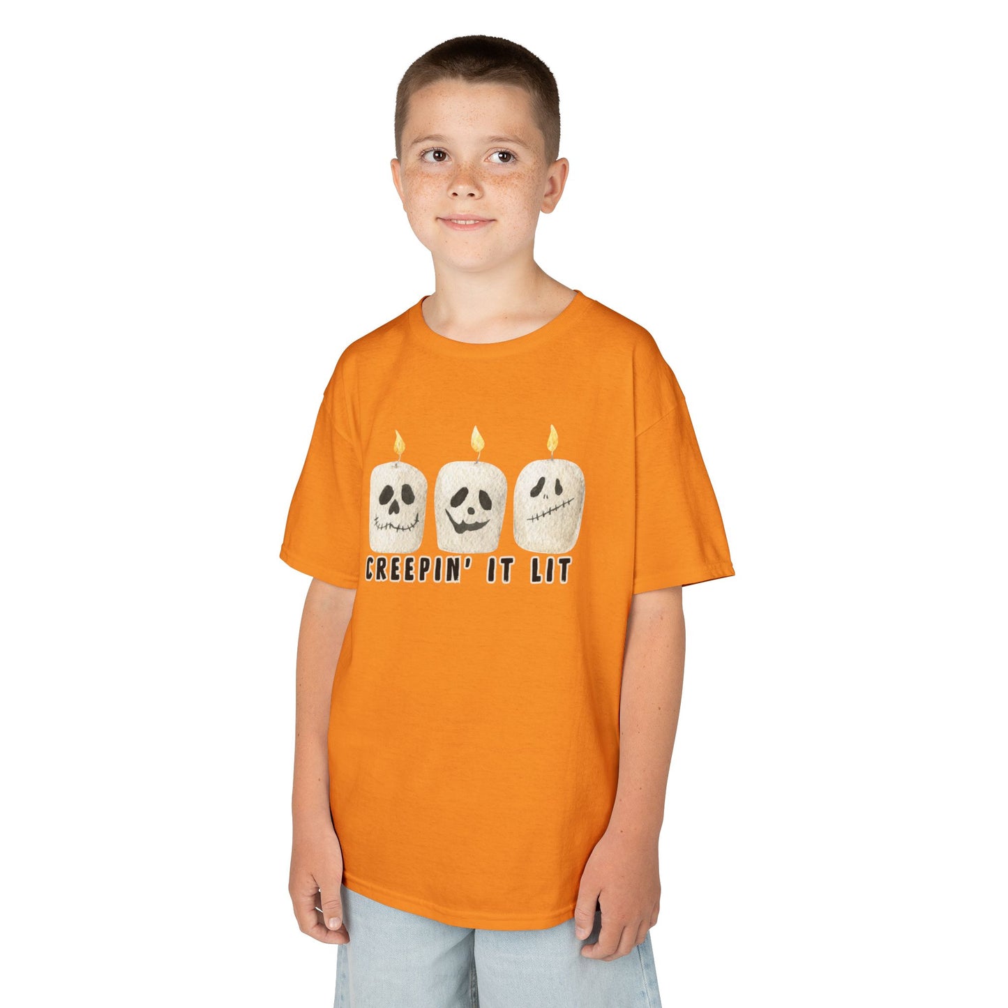 Creepin' It Lit Kids Tee, Halloween Shirt for Kids