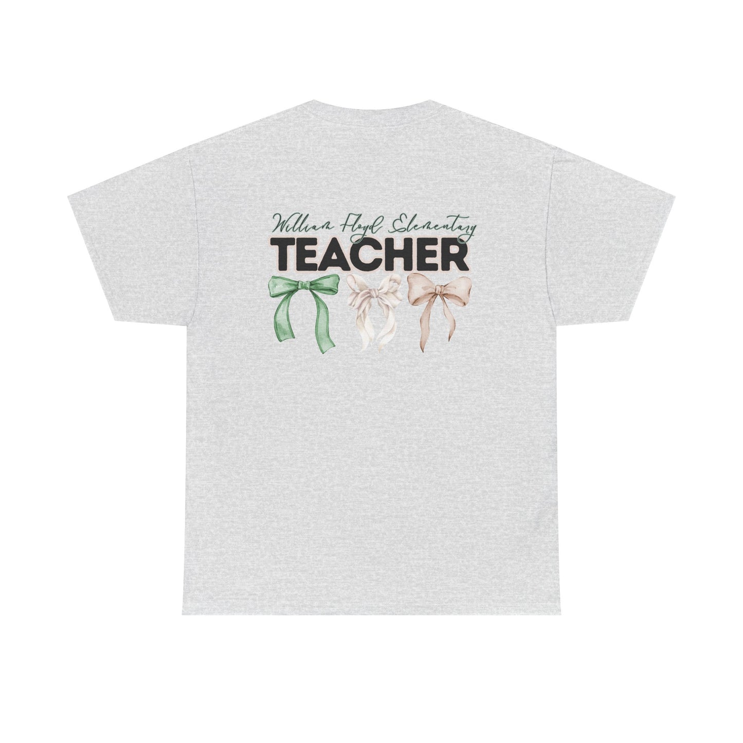 WFE Teacher and Bows- Unisex Heavy Cotton Tee with Bow Design