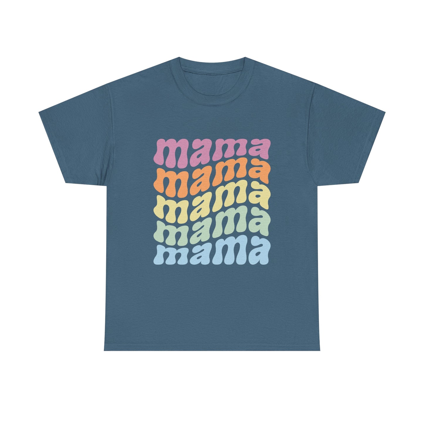 Retro Mama Unisex Heavy Cotton Tee - Colorful & Comfy