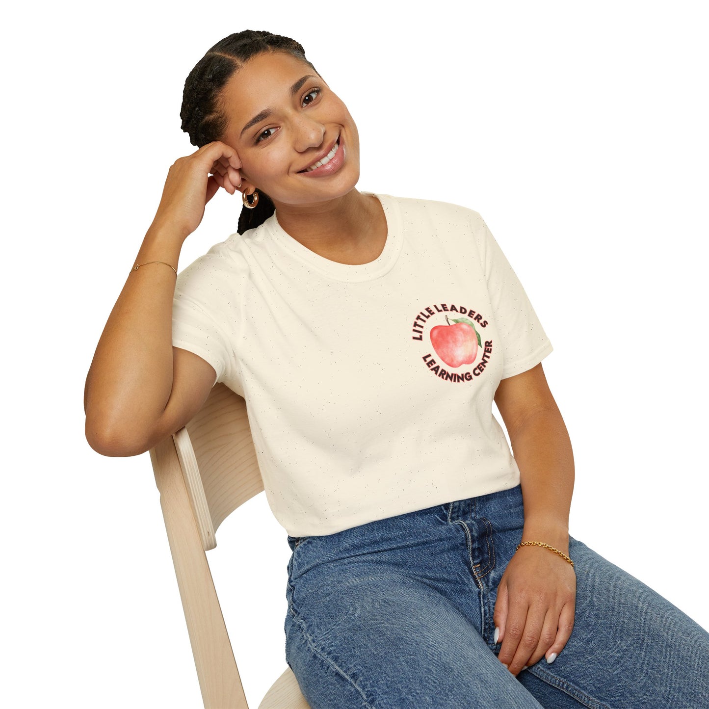 Little Leaders Teacher w/ Apple Design Unisex Softstyle T-Shirt