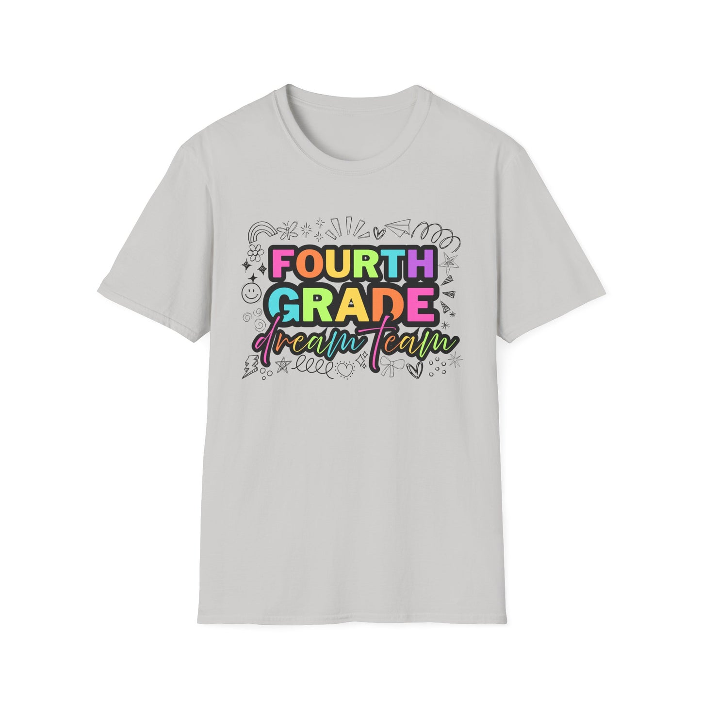 Dream Team- 4th Grade- Unisex Softstyle T-Shirt- Teacher Life