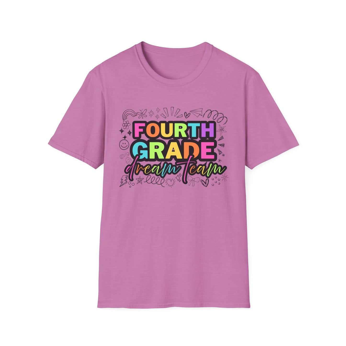 Dream Team- 4th Grade- Unisex Softstyle T-Shirt- Teacher Life