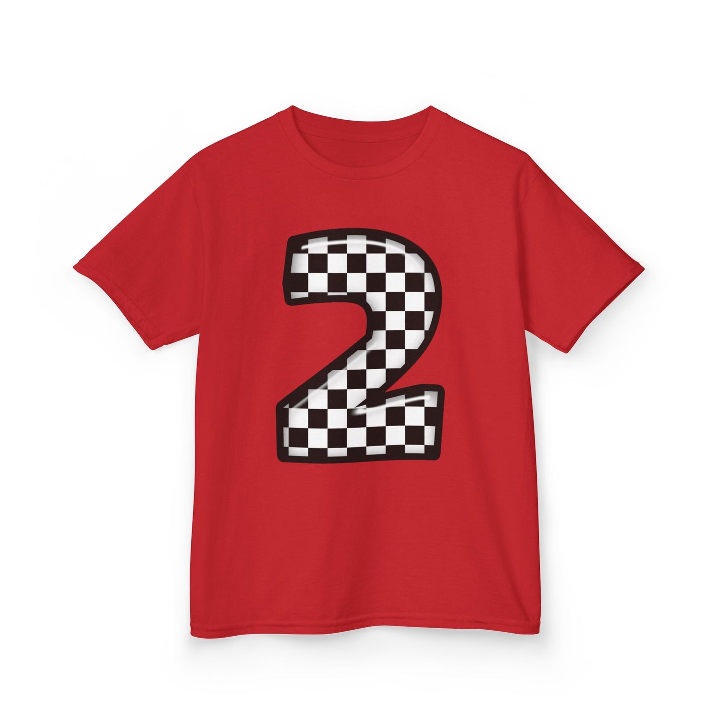 Mini-Checkered Number 2 Tee - Perfect for Birthdays and Celebrations
