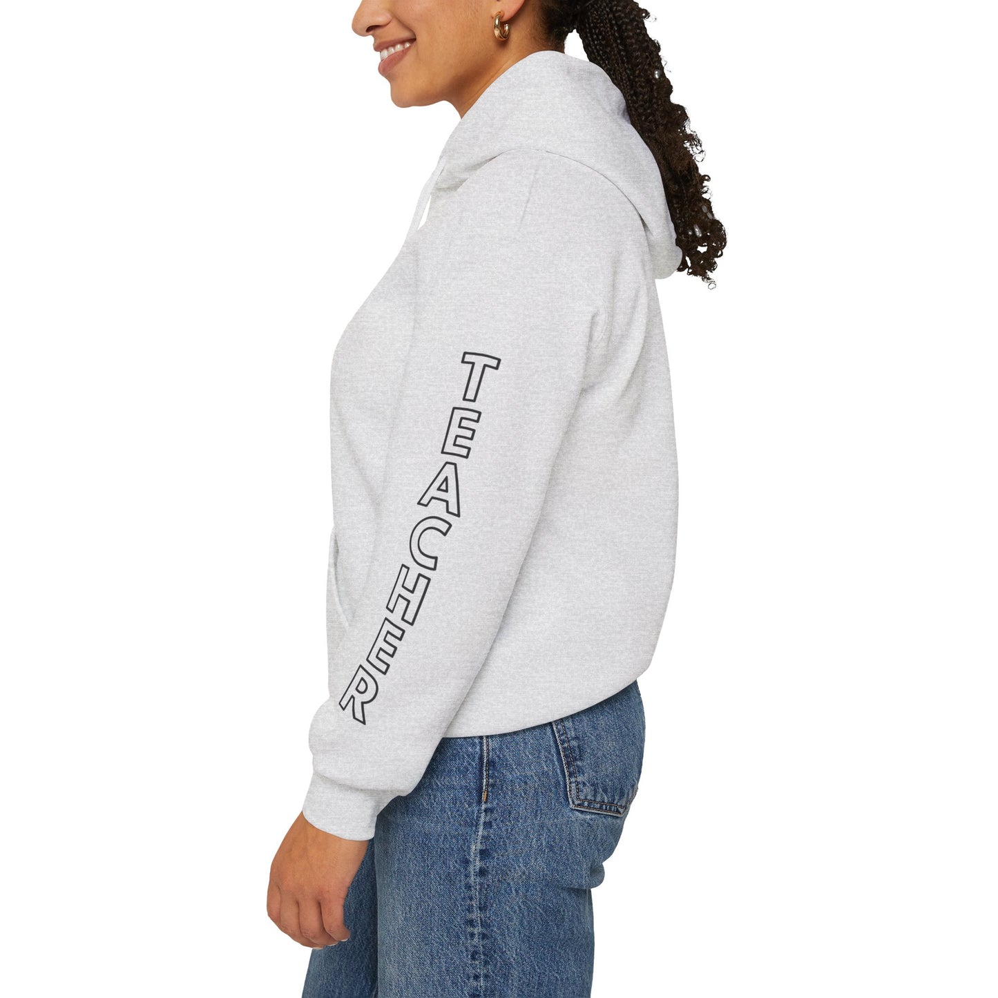 Woodhull Teacher Simple Design Hoodie w/ Teacher on Sleeve - Cozy Unisex Sweatshirt