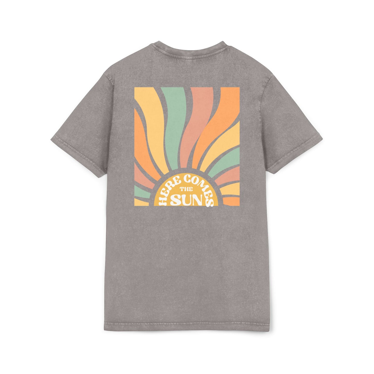 Here Comes the Sun Design- Acid Washed Tee for Summer