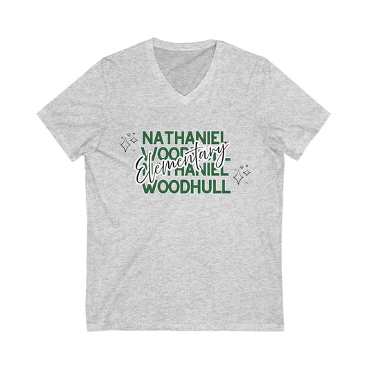 Woodhull Elementary School V-Neck Tee - Every Child Matters