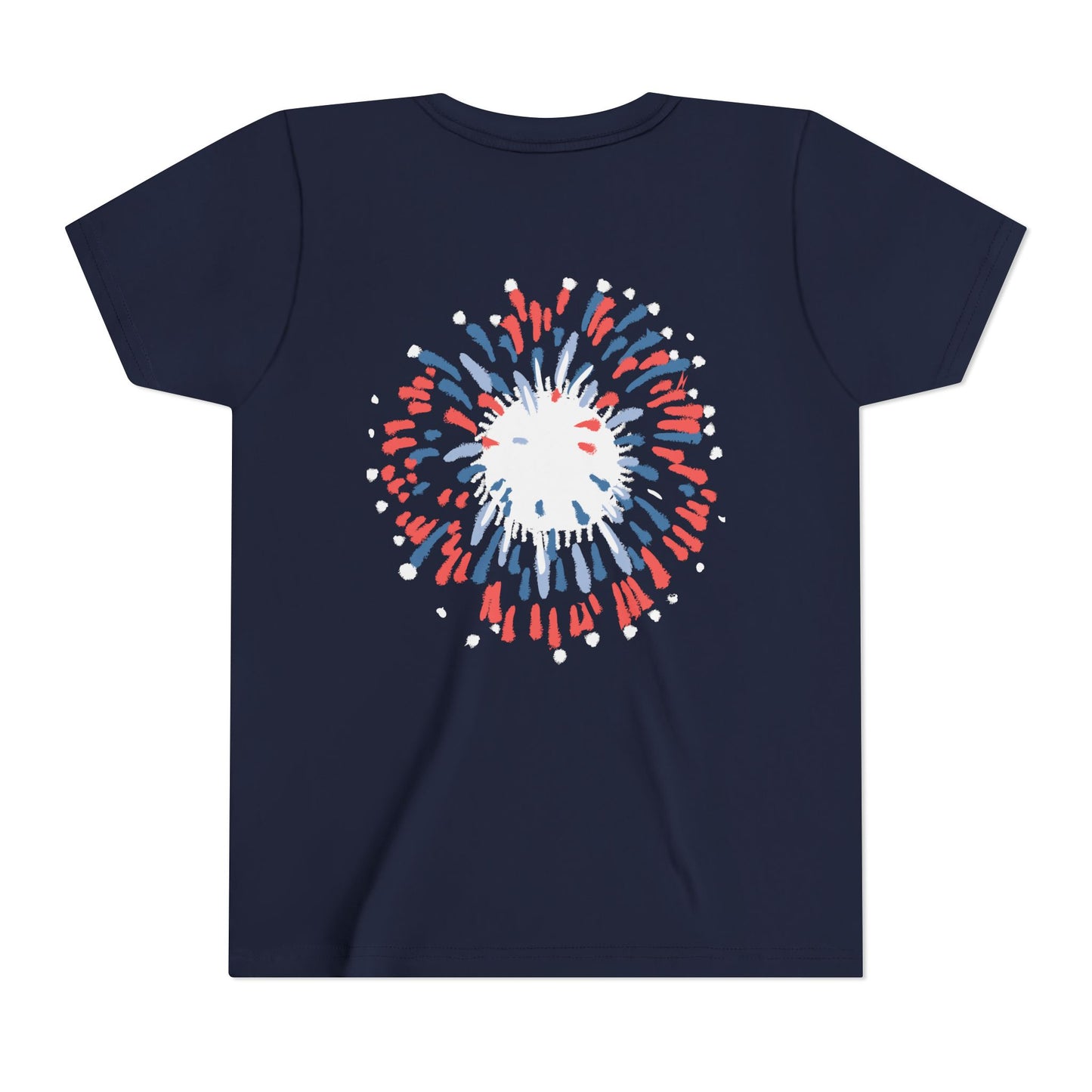 Patriotic Youth Tee for Girls, USA - Kids Short Sleeve Shirt, Holiday Mini