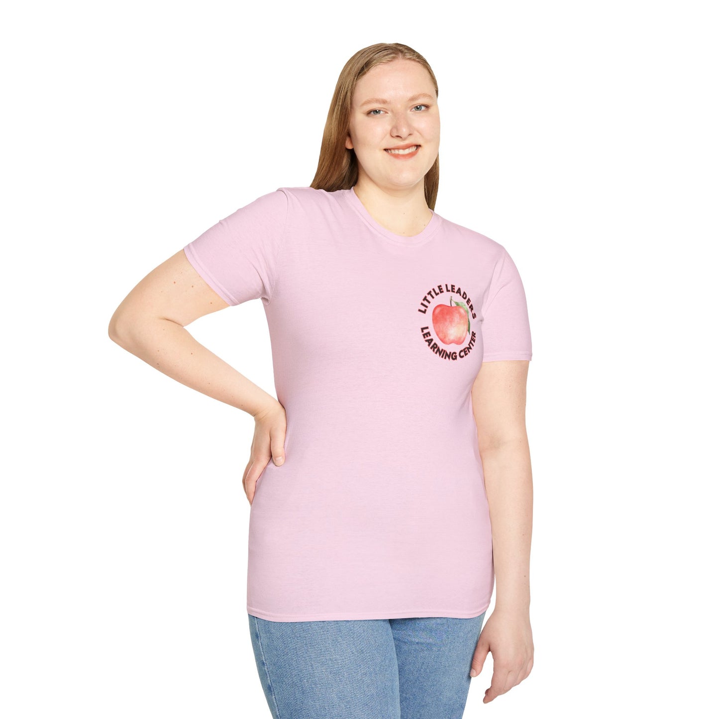 Little Leaders Teacher w/ Apple Design Unisex Softstyle T-Shirt
