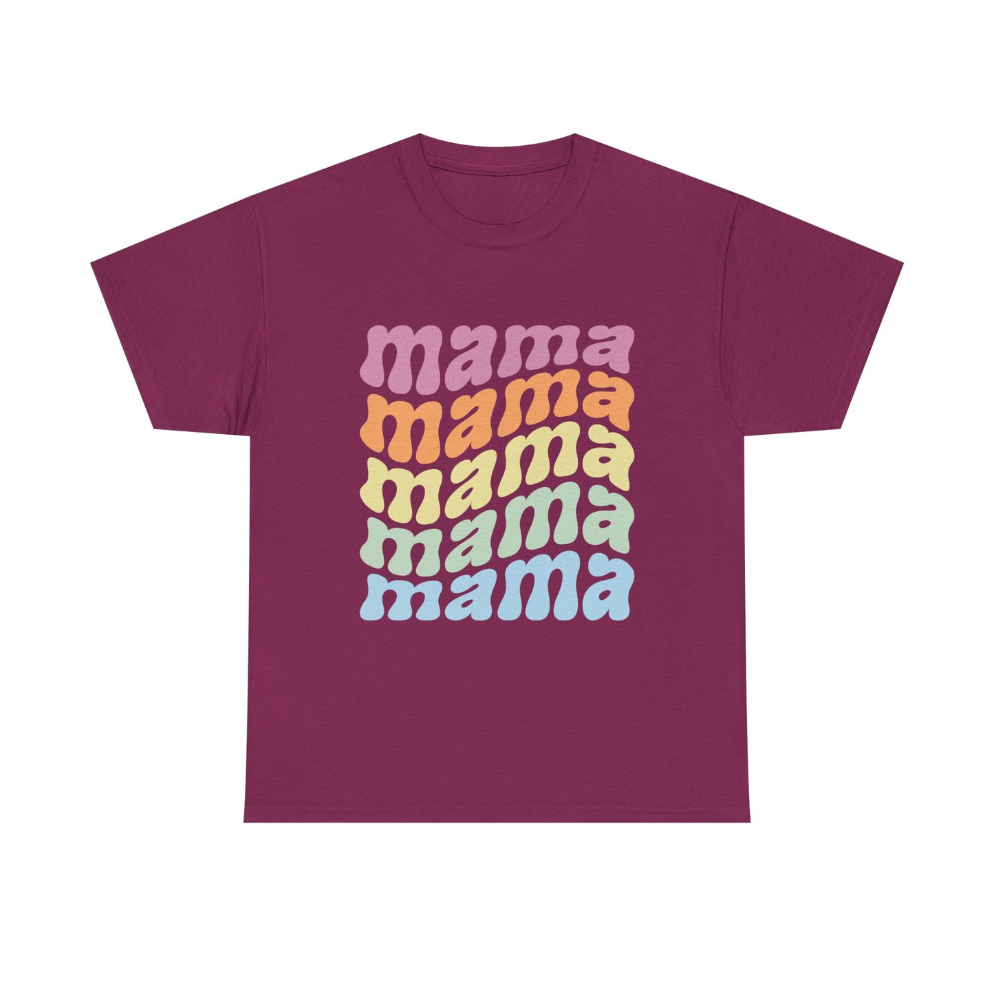Retro Mama Unisex Heavy Cotton Tee - Colorful & Comfy
