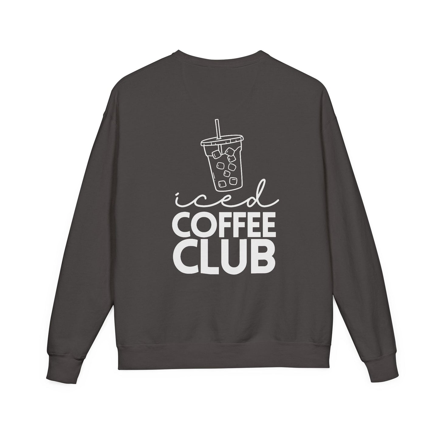 Coffee Lovers Garment Dyed Sweatshirt, Iced Coffee Club Apparel