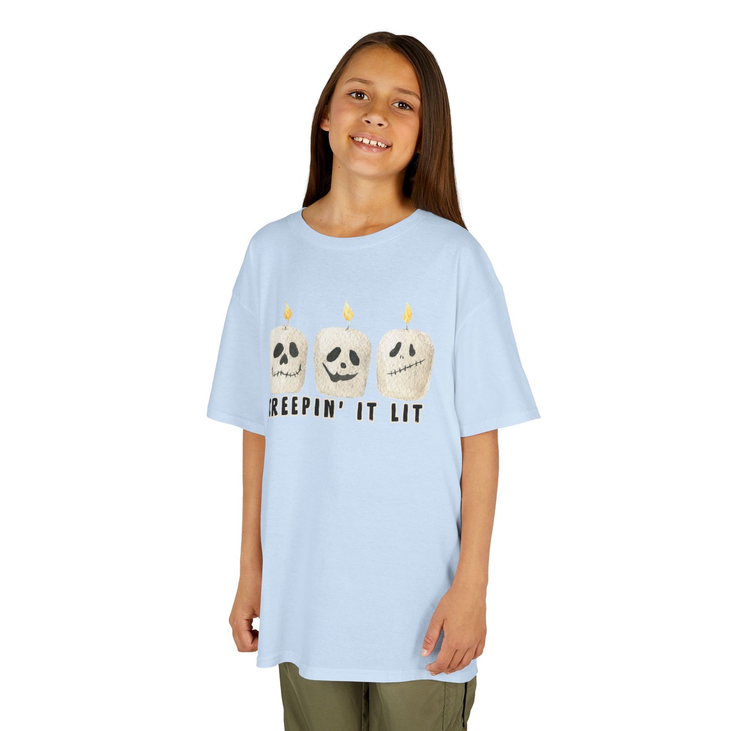 Creepin' It Lit Kids Tee, Halloween Shirt for Kids