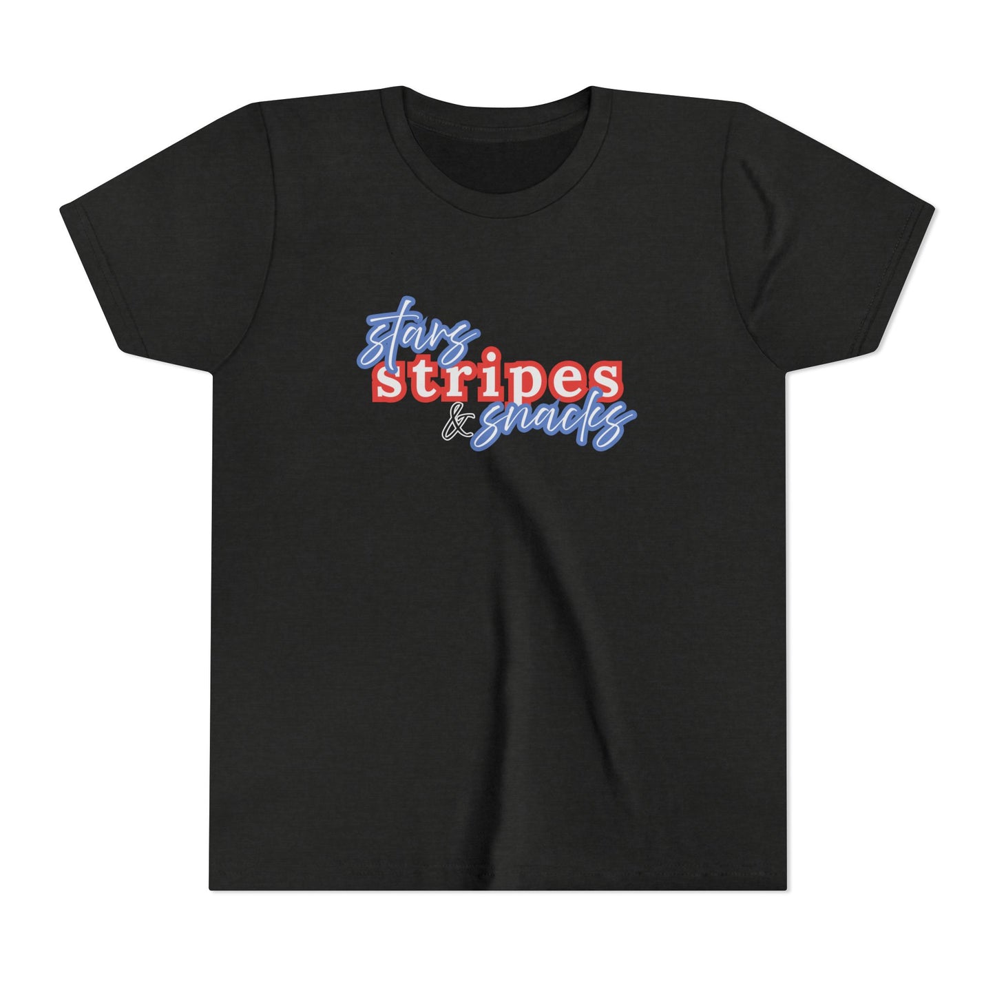 Stars, Stripes & Snacks Youth Tee for Kids, USA - Kids Short Sleeve Shirt, Holiday Mini