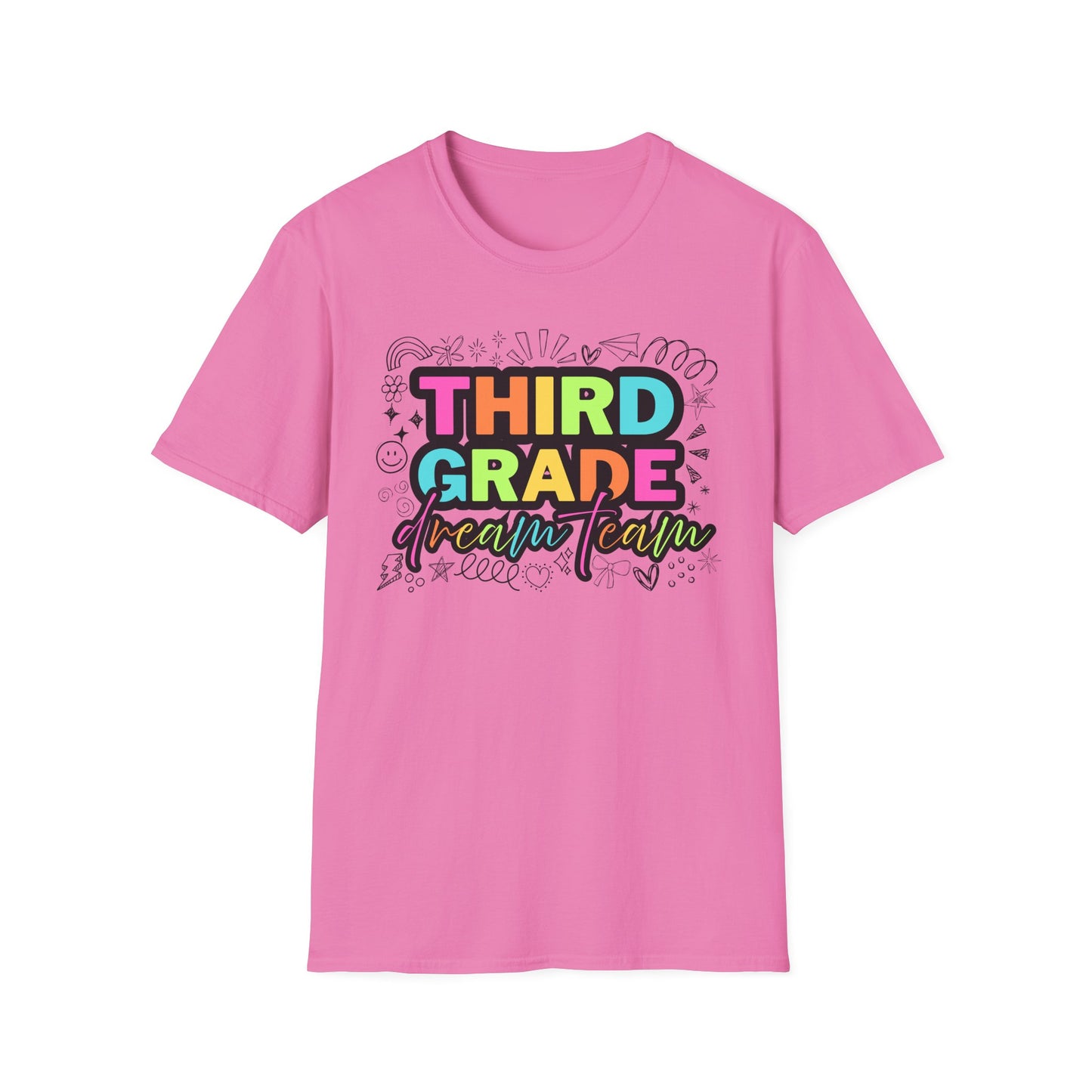 Dream Team- 3rd Grade- Unisex Softstyle T-Shirt- Teacher Life