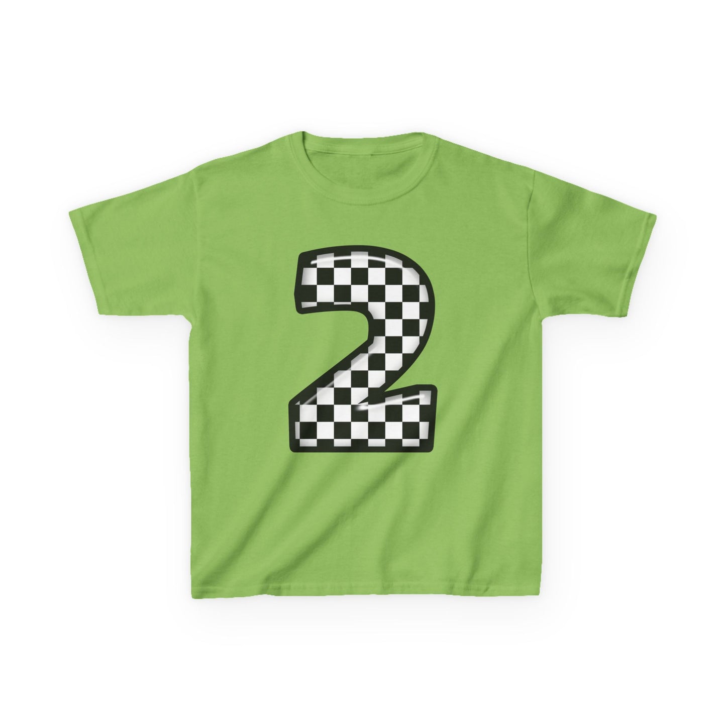 Mini-Checkered Number 2 Tee - Perfect for Birthdays and Celebrations