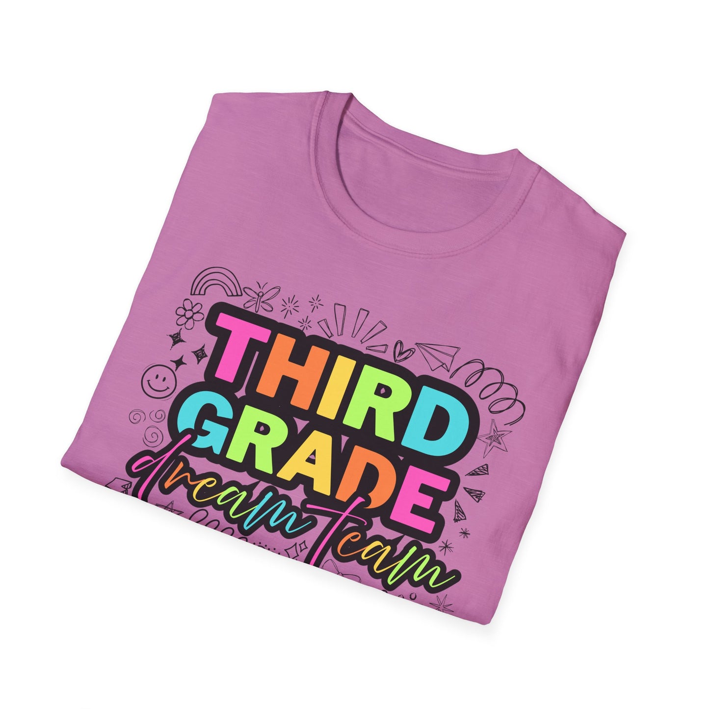Dream Team- 3rd Grade- Unisex Softstyle T-Shirt- Teacher Life