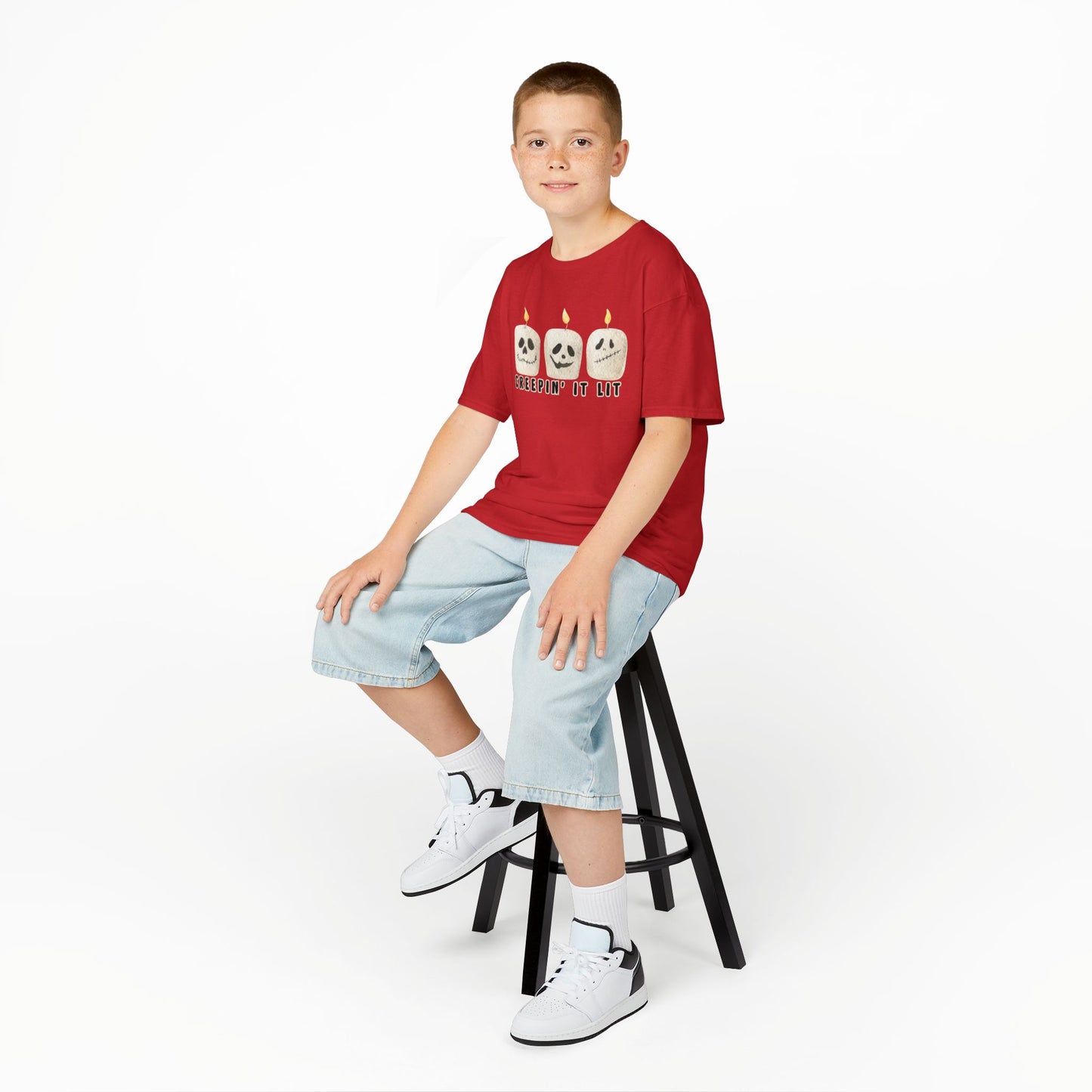 Creepin' It Lit Kids Tee, Halloween Shirt for Kids