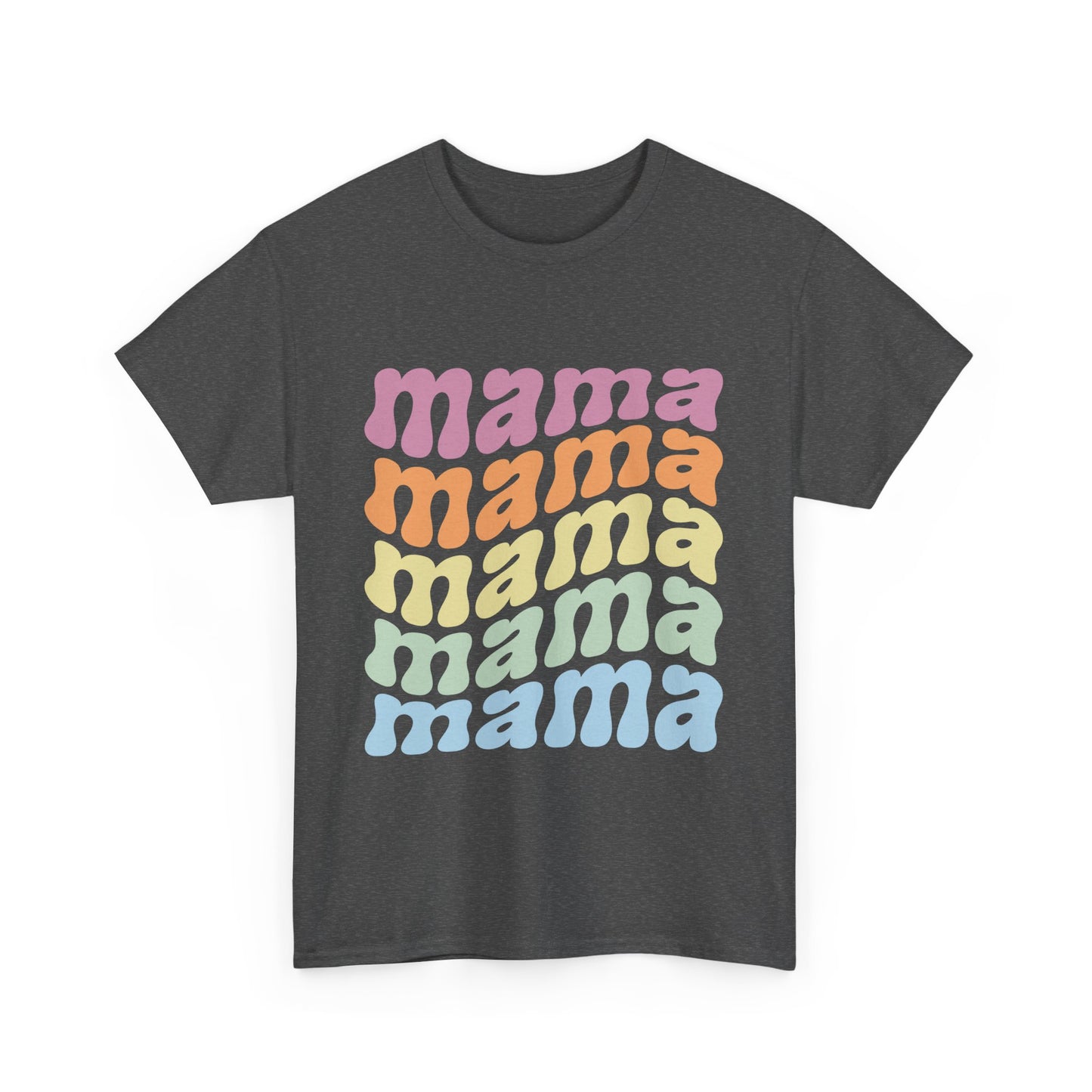 Retro Mama Unisex Heavy Cotton Tee - Colorful & Comfy
