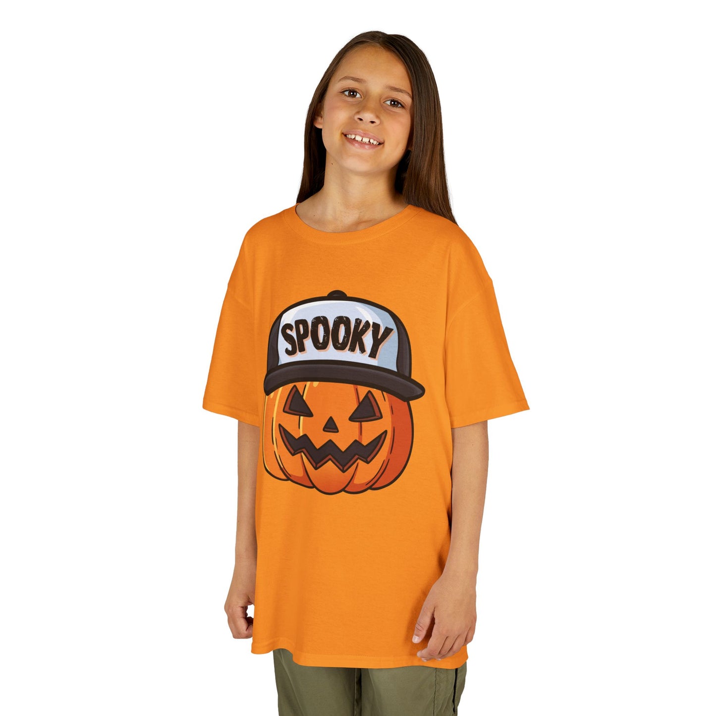 Spooky Pumpkin w/ Hat | Halloween | Kids Cotton™ Tee