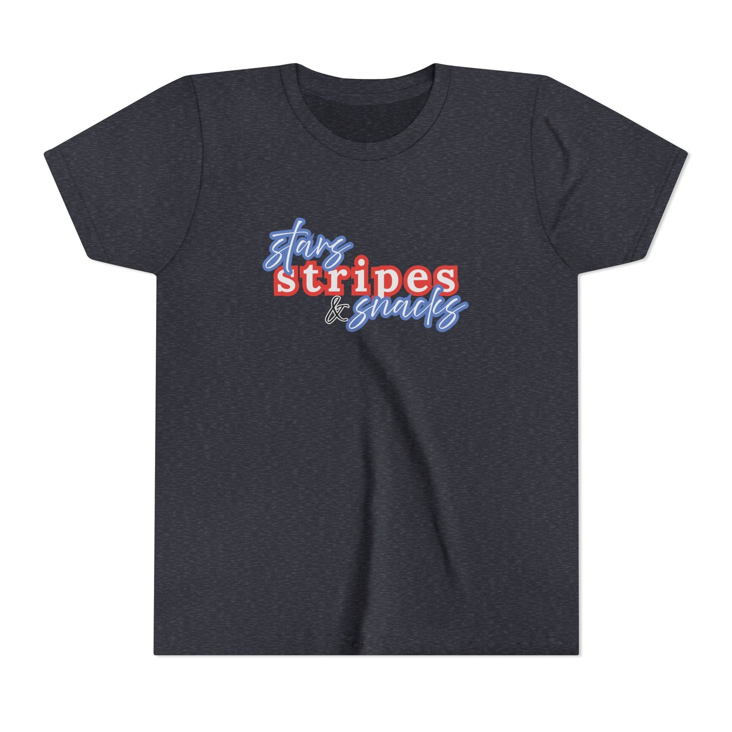 Stars, Stripes & Snacks Youth Tee for Kids, USA - Kids Short Sleeve Shirt, Holiday Mini