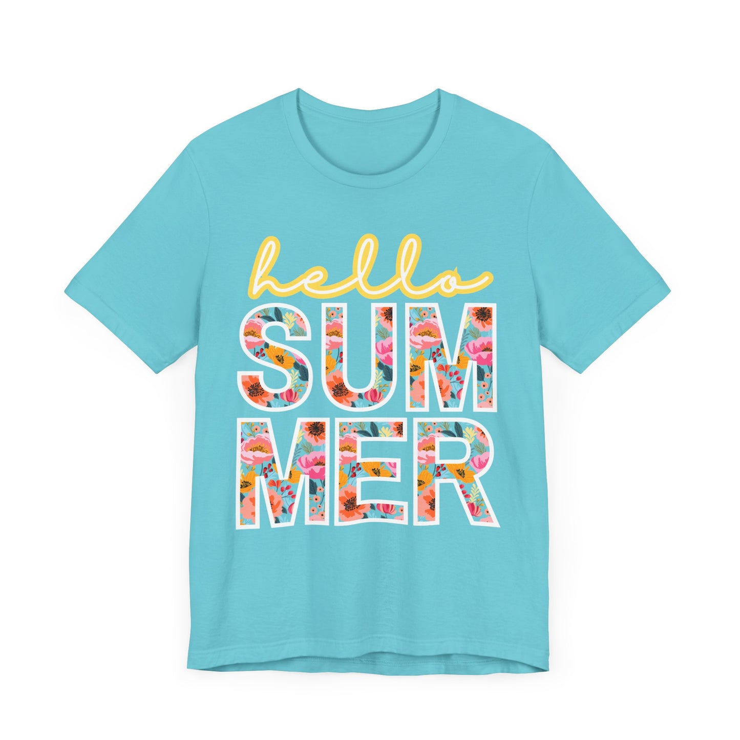 Hello Summer Tee, Summer Shirt, Unisex T-Shirt, Vacation Apparel, Gift for Beach Lovers