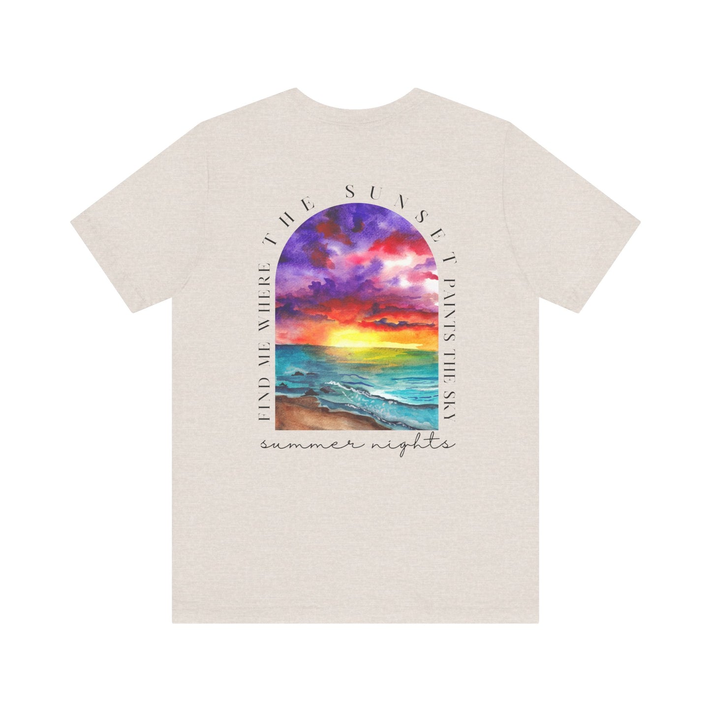 Sunset Lovers Tee, Summer Vibes T-Shirt, Unisex Graphic Tee, Beach Sunset Shirt