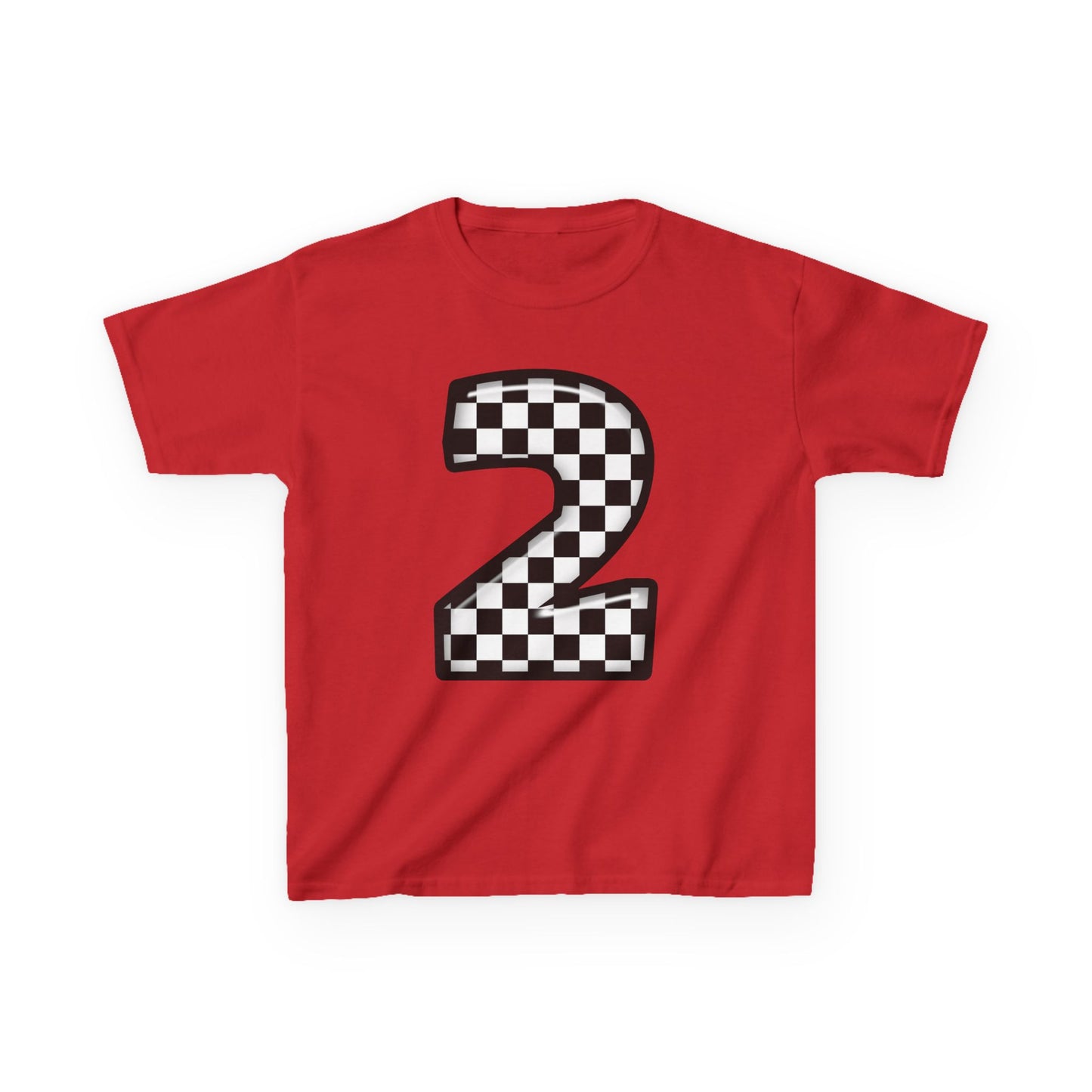 Mini-Checkered Number 2 Tee - Perfect for Birthdays and Celebrations