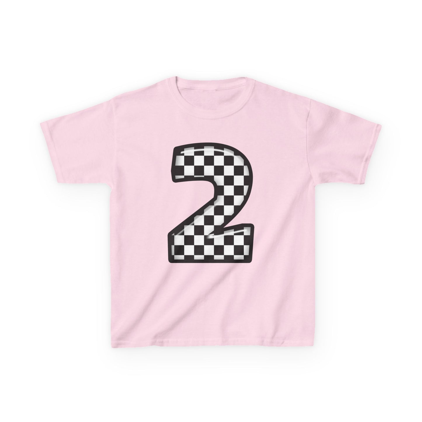 Mini-Checkered Number 2 Tee - Perfect for Birthdays and Celebrations