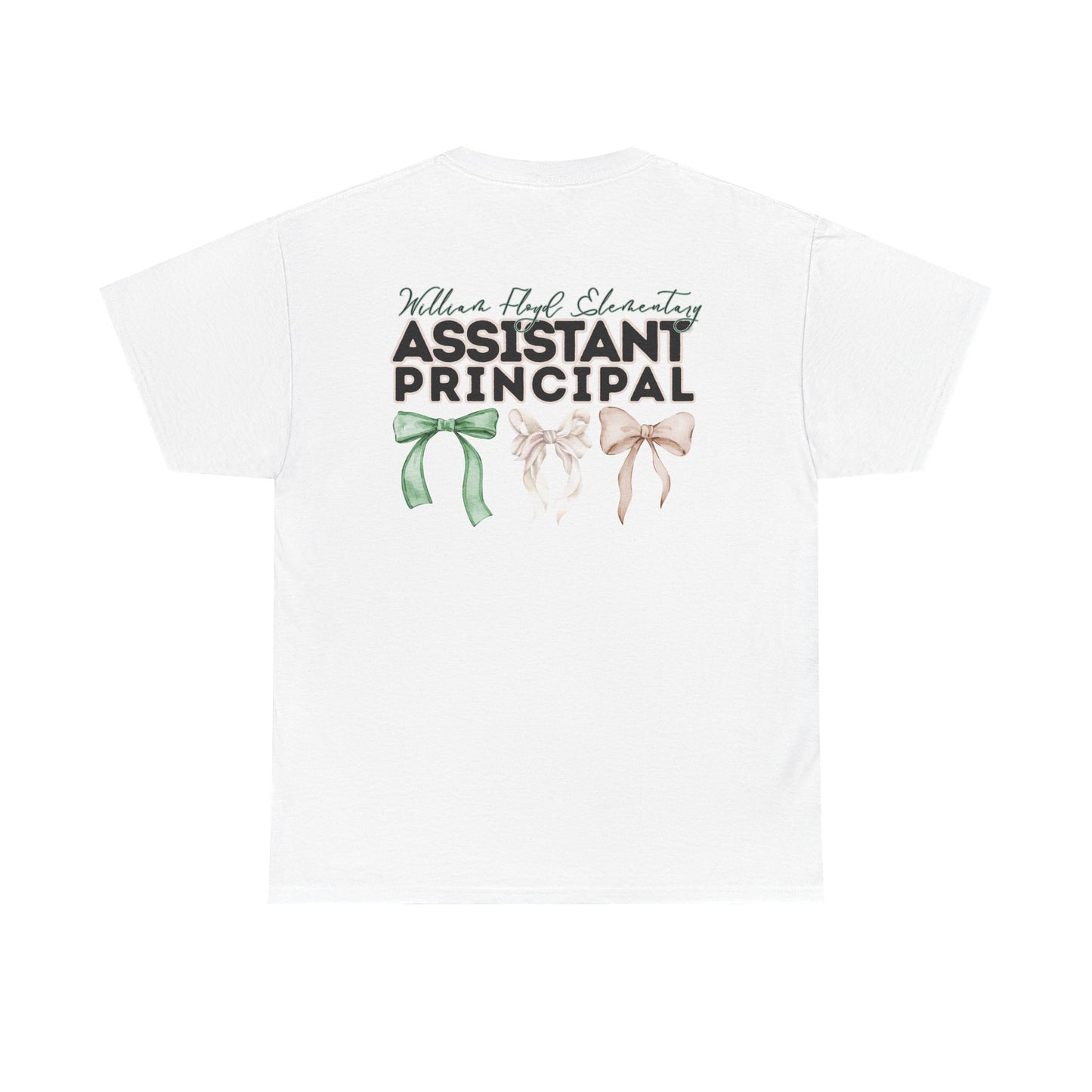 WFE Assistant Principal and Bows- Unisex Heavy Cotton Tee with Bow Design