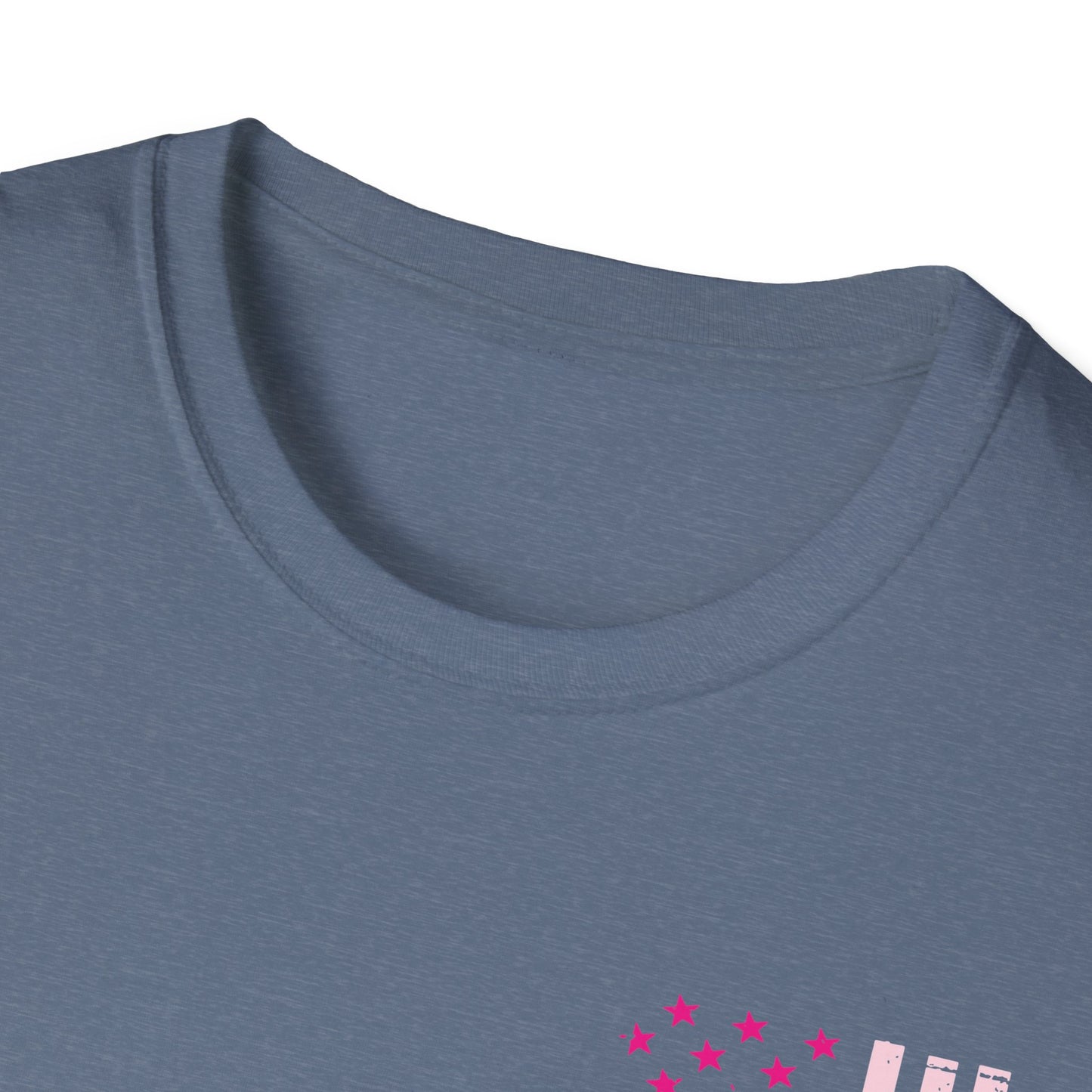 Breast Cancer Flag Awareness Tee, Unisex Softstyle T-Shirt