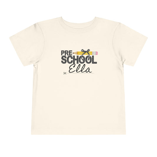 Preschool Girl Toddler Tee- Personalized - Back to School Shirt for Kids