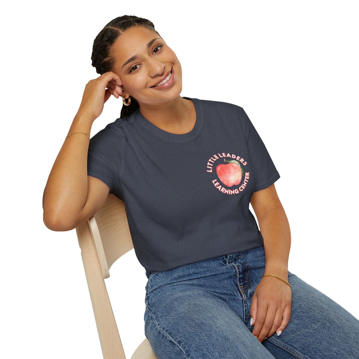 Little Leaders Teacher w/ Apple Design Unisex Softstyle T-Shirt