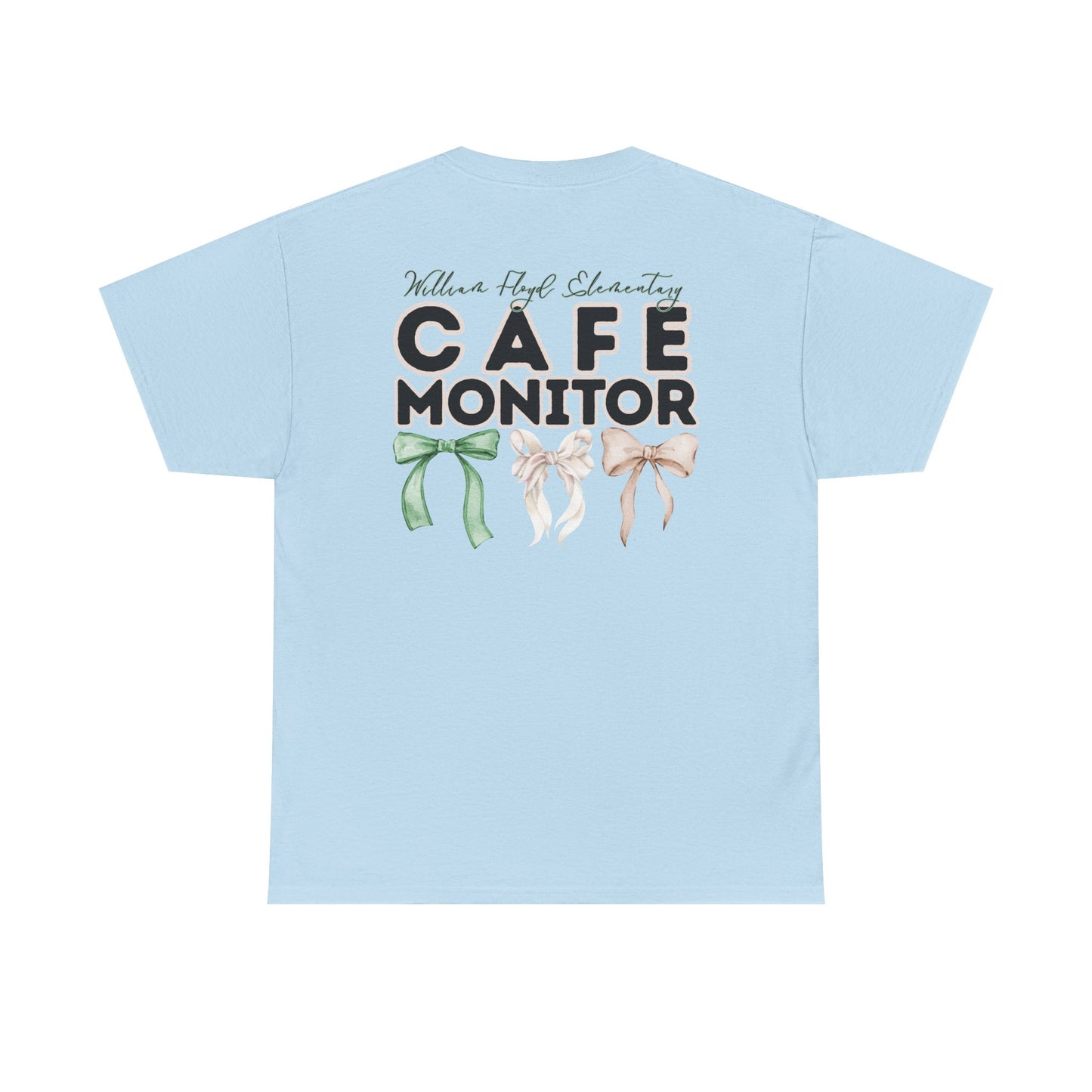 WFE Cafe Monitor and Bows- Unisex Heavy Cotton Tee with Bow Design