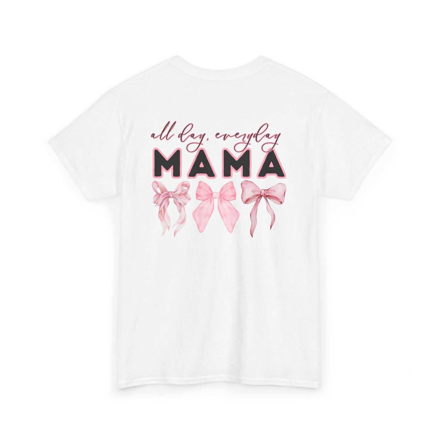 Mama Pink Bow Unisex Heavy Cotton Tee - All Day Everyday