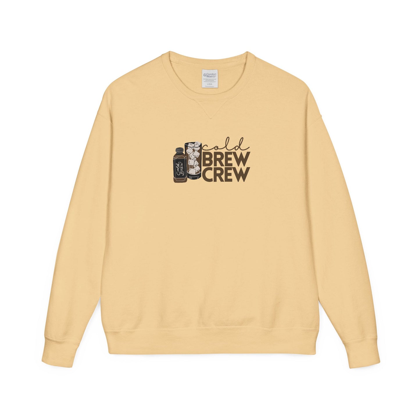 Cold Brew Crew Garment Dyed Sweatshirt, Coffee Lovers Apparel