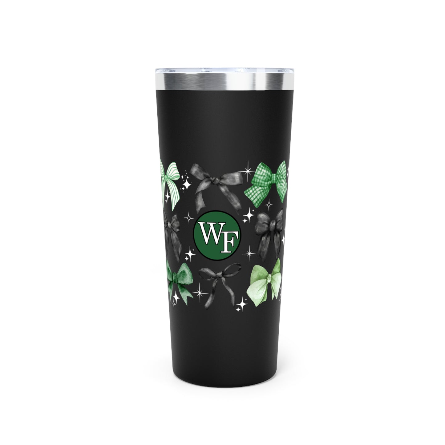 22oz Copper Vacuum Insulated Tumbler with WF Logo and Bows